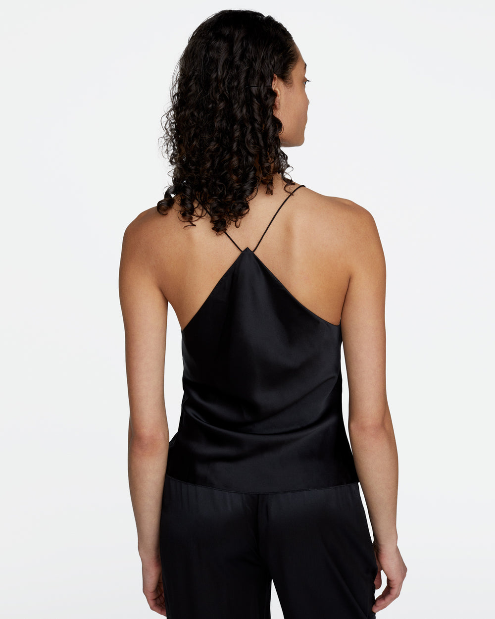 Silk Charmeuse Camisole - Black