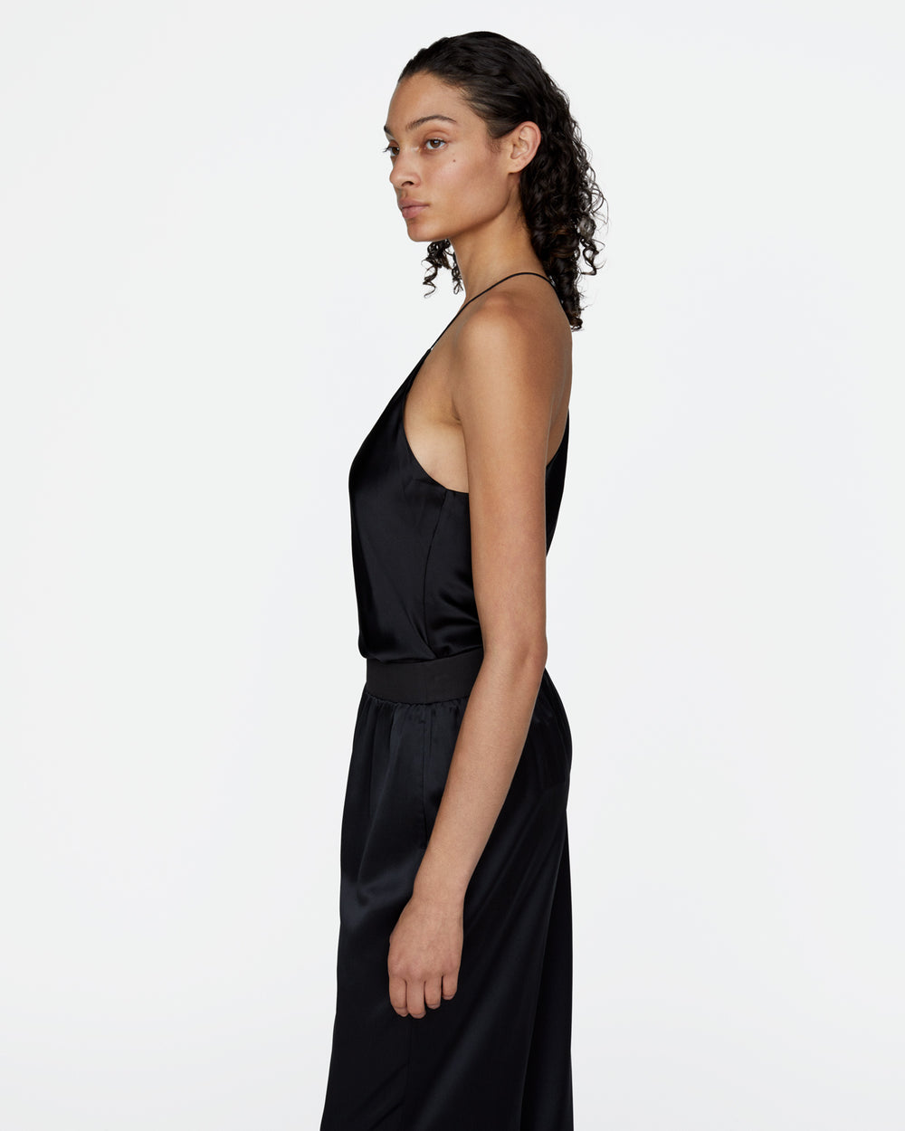 Silk Charmeuse Camisole - Black