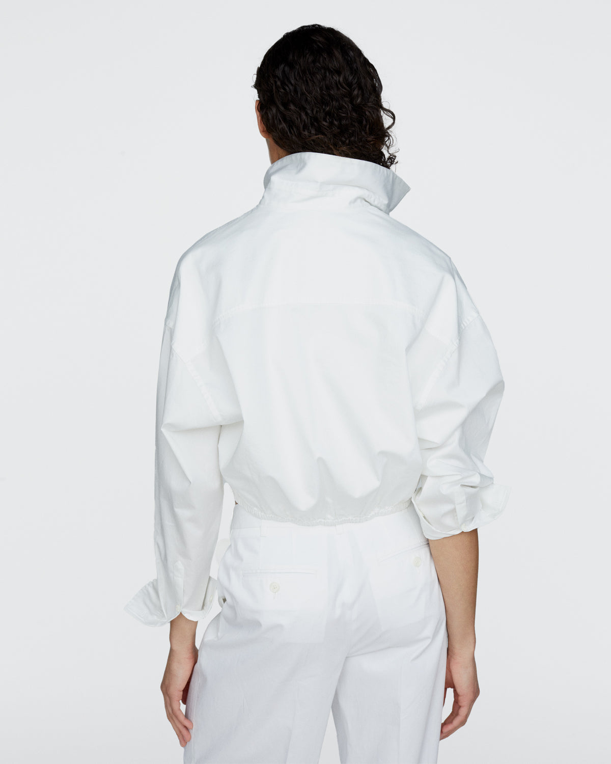 Cinched Waist Shirt - White