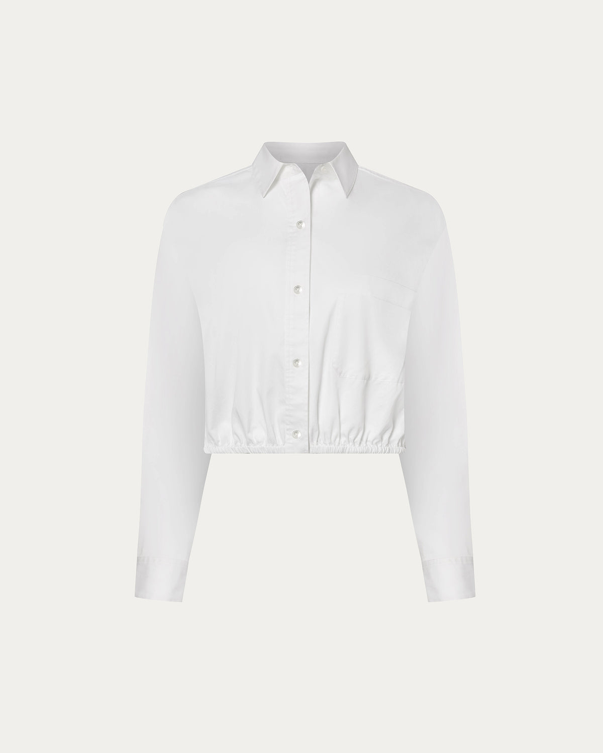 Cinched Waist Shirt - White