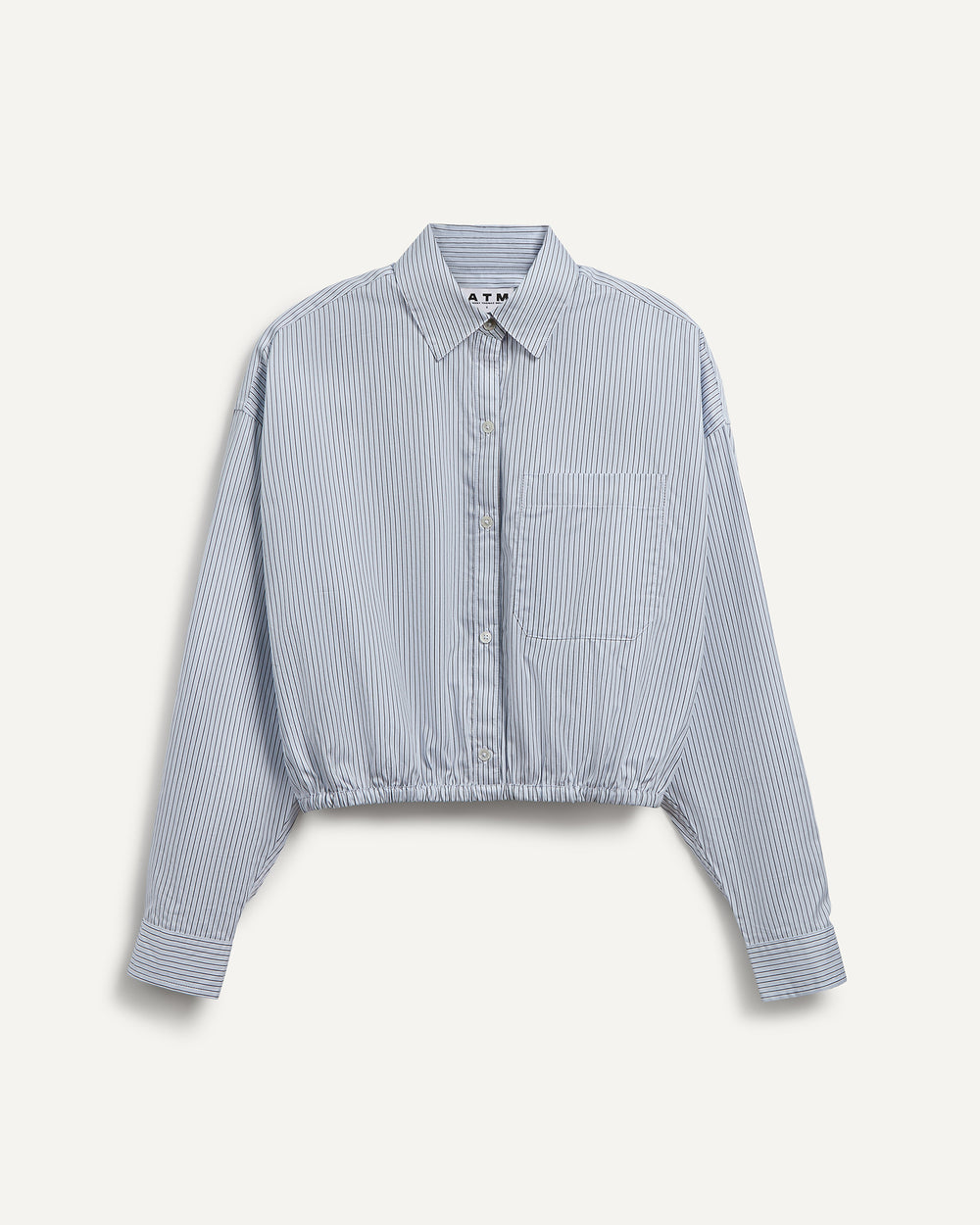 Cinched Waist Shirt - Cool Water Multi