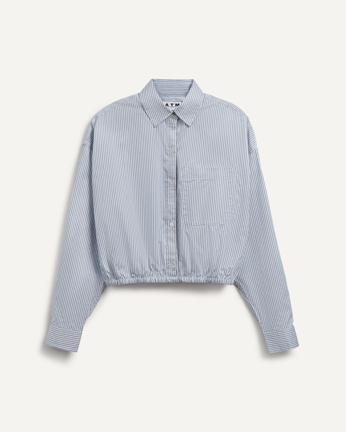 Cinched Waist Shirt - Cool Water Multi