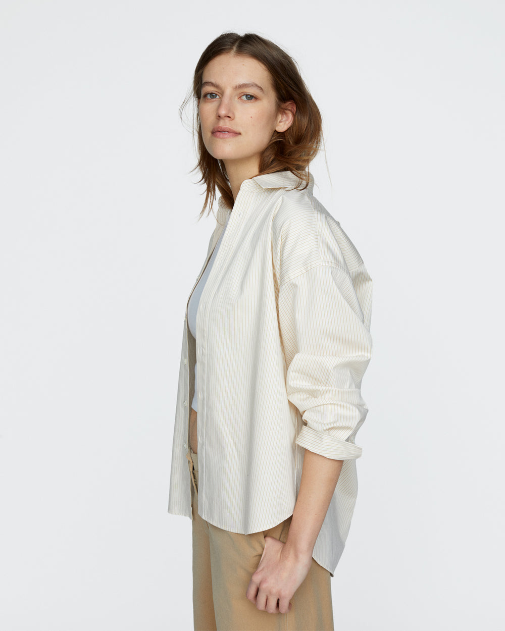 Striped Max Shirt - Macadamia Multi