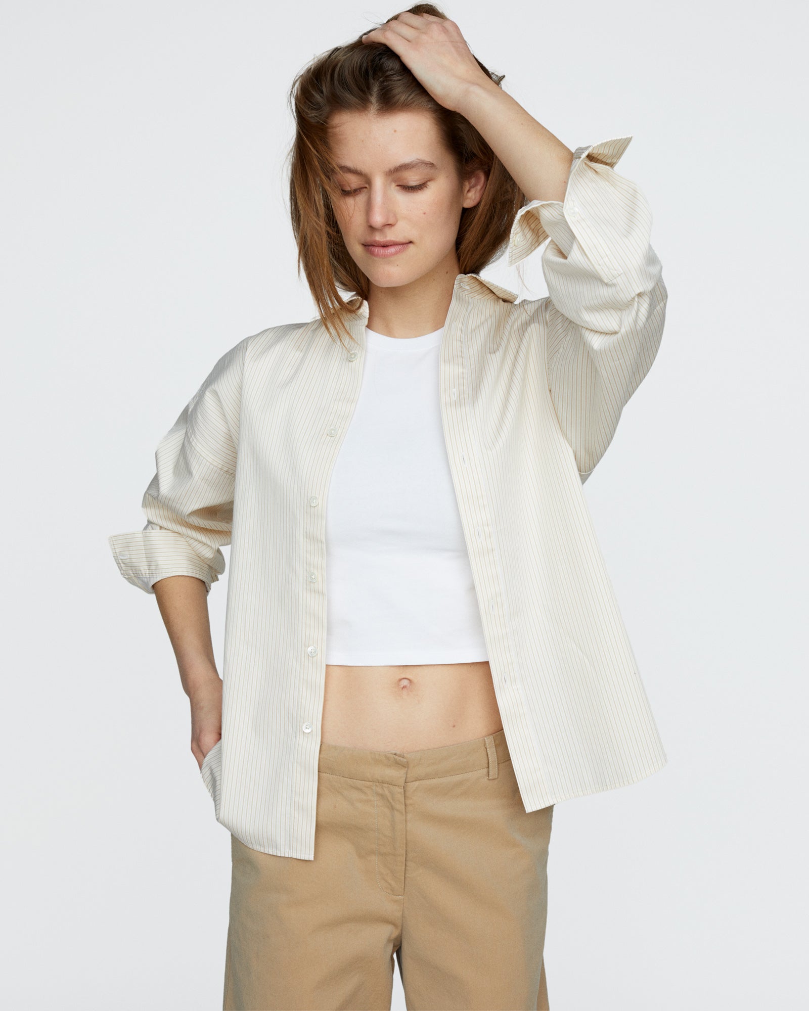 Striped Max Shirt - Macadamia Multi