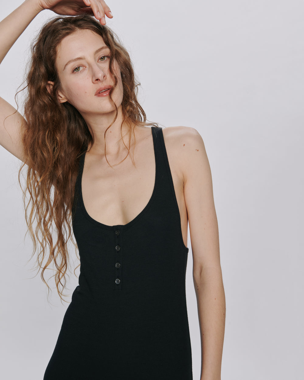 Modal Rib Tank Dress - Black