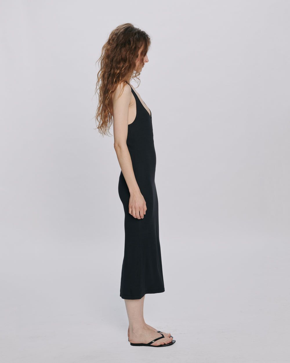 Modal Rib Tank Dress - Black