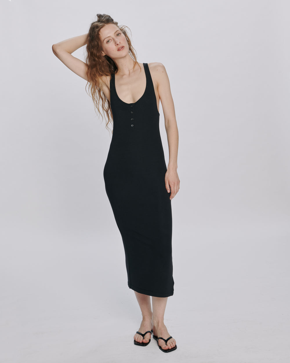 Atm Women's Modal Rib Tank Dress - Black