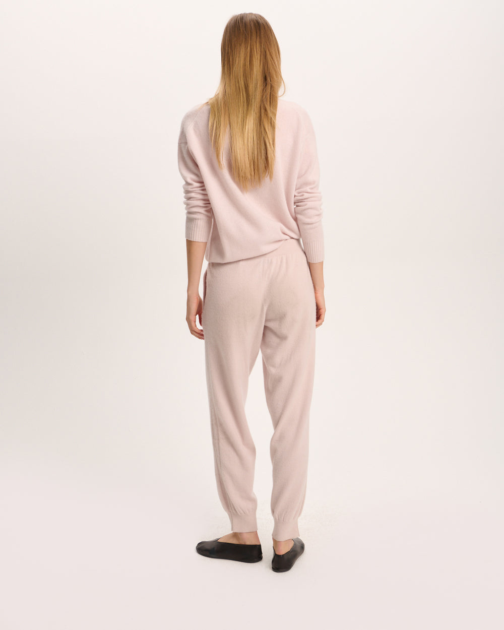 Cashmere Banded Sweatpants - Faded Rose