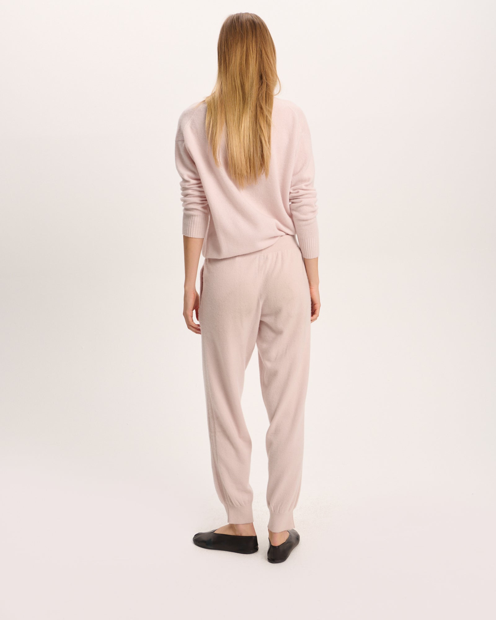 Cashmere Banded Sweatpants - Faded Rose
