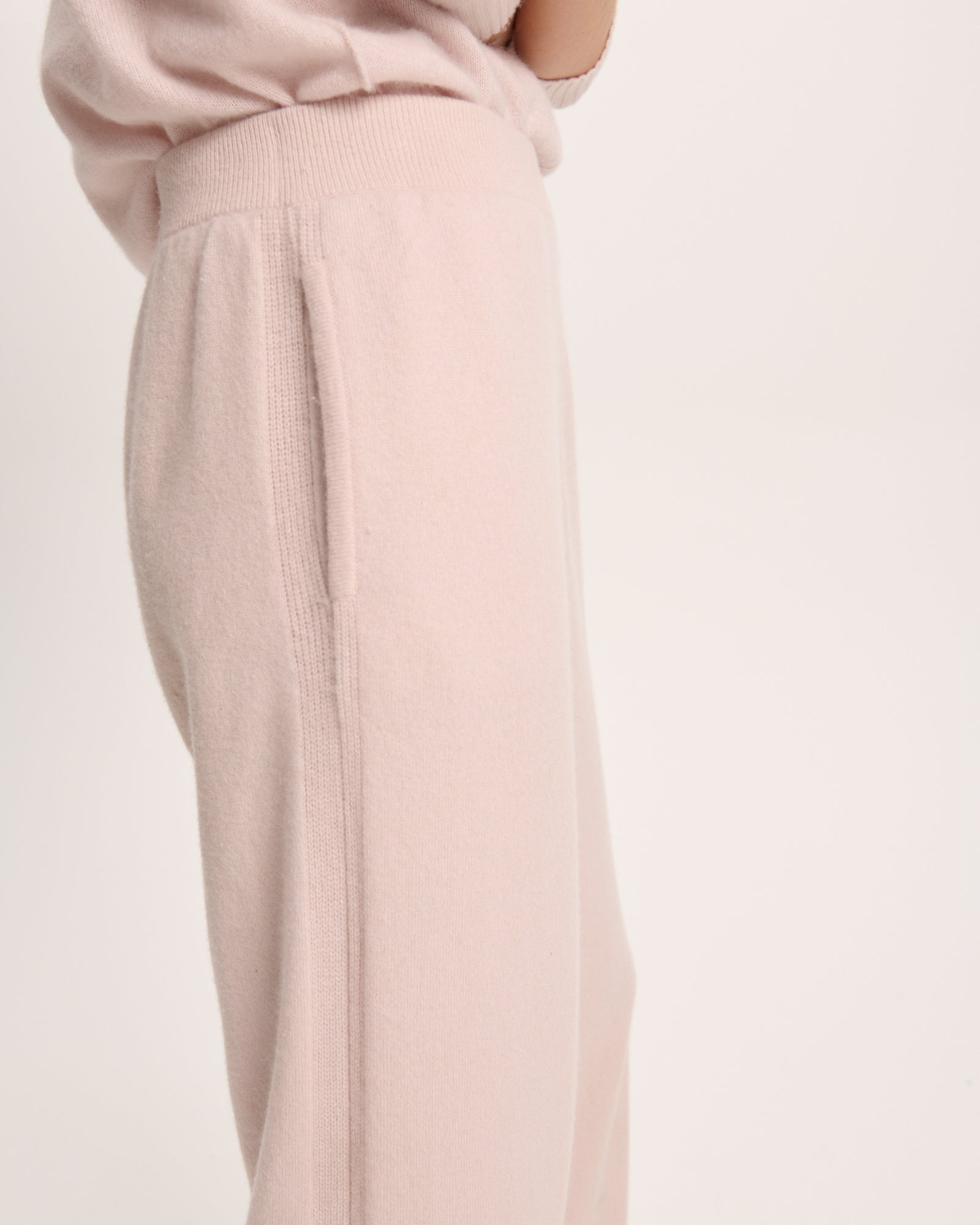 Cashmere Banded Sweatpants - Faded Rose