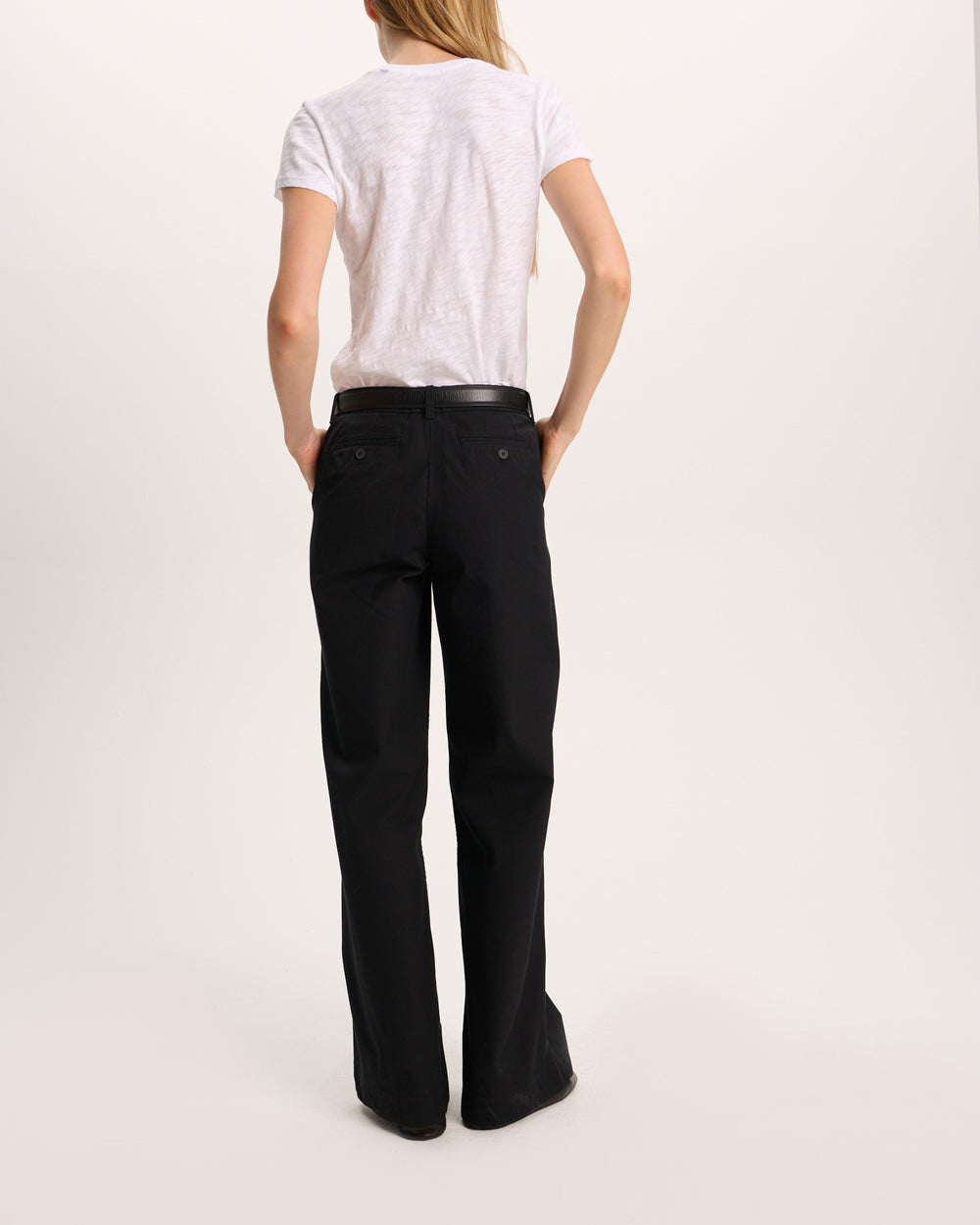 Cotton Twill Leigh Pant - Black