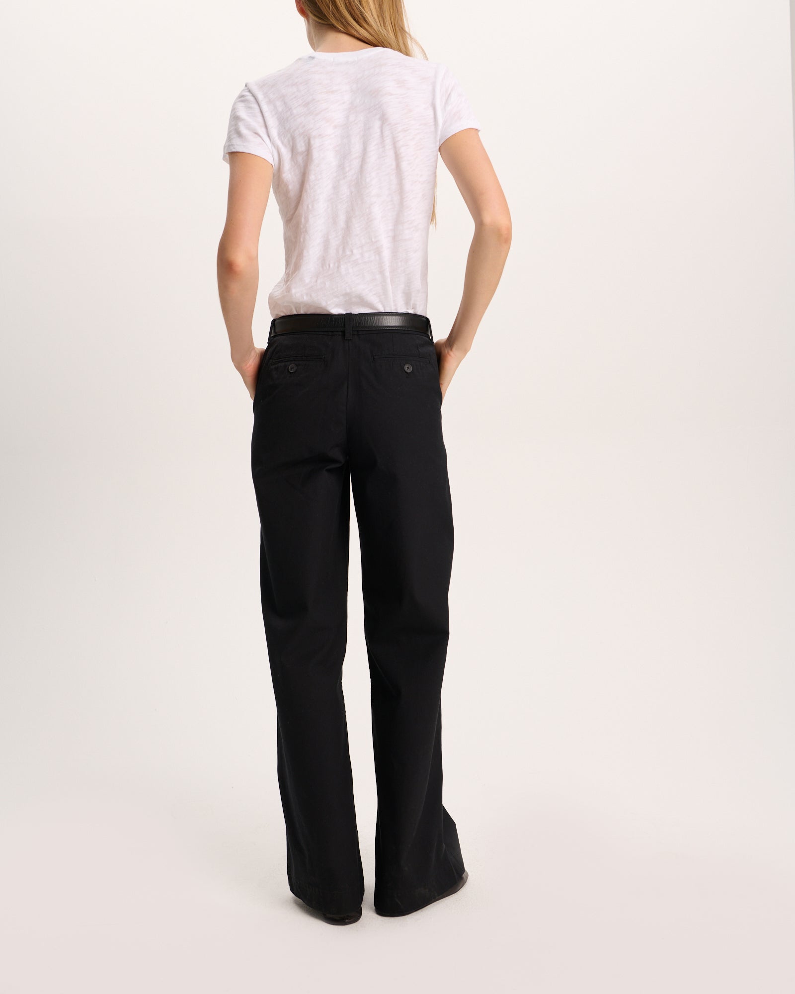 Cotton Twill Leigh Pant - Black