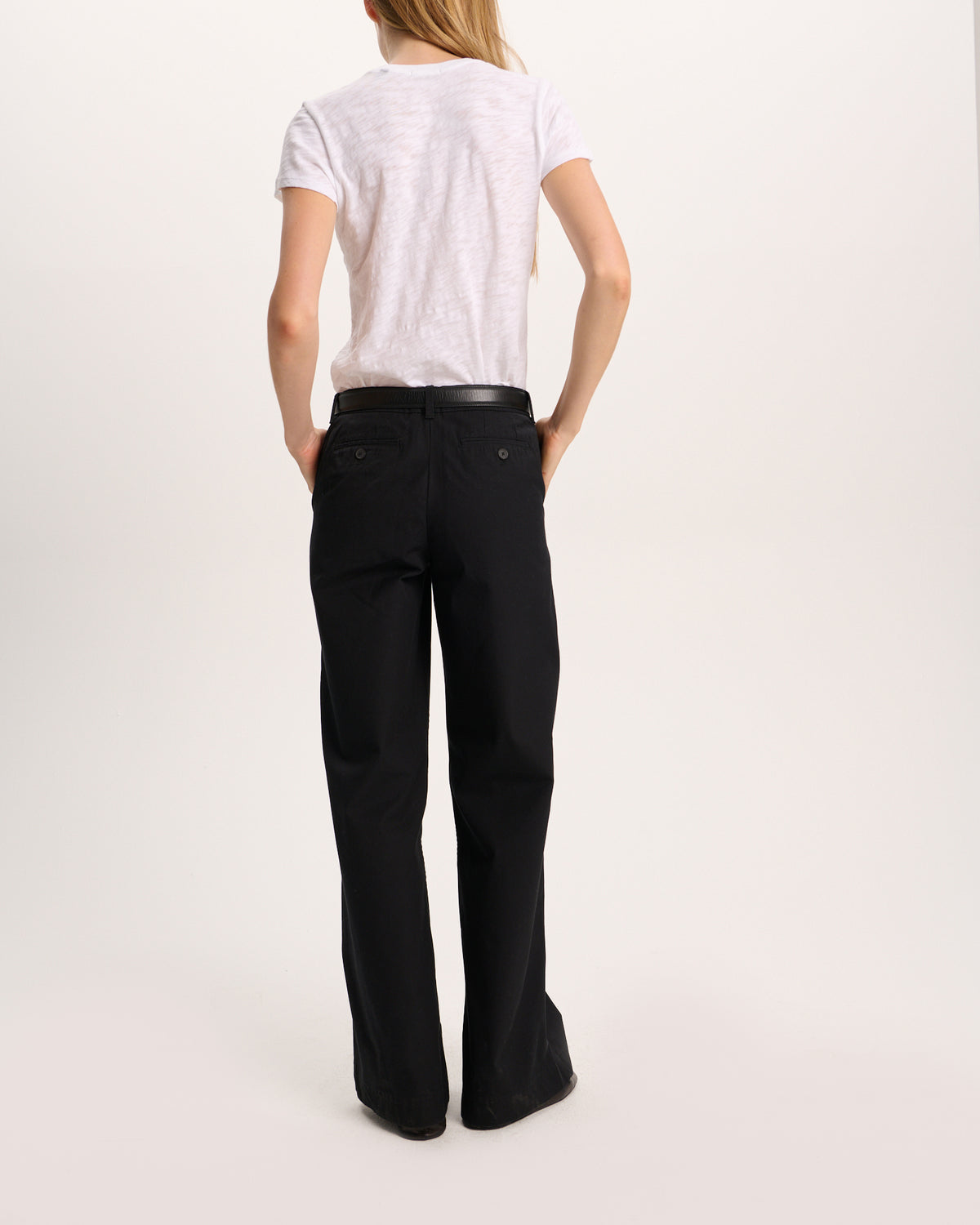 Cotton Twill Leigh Pant - Black
