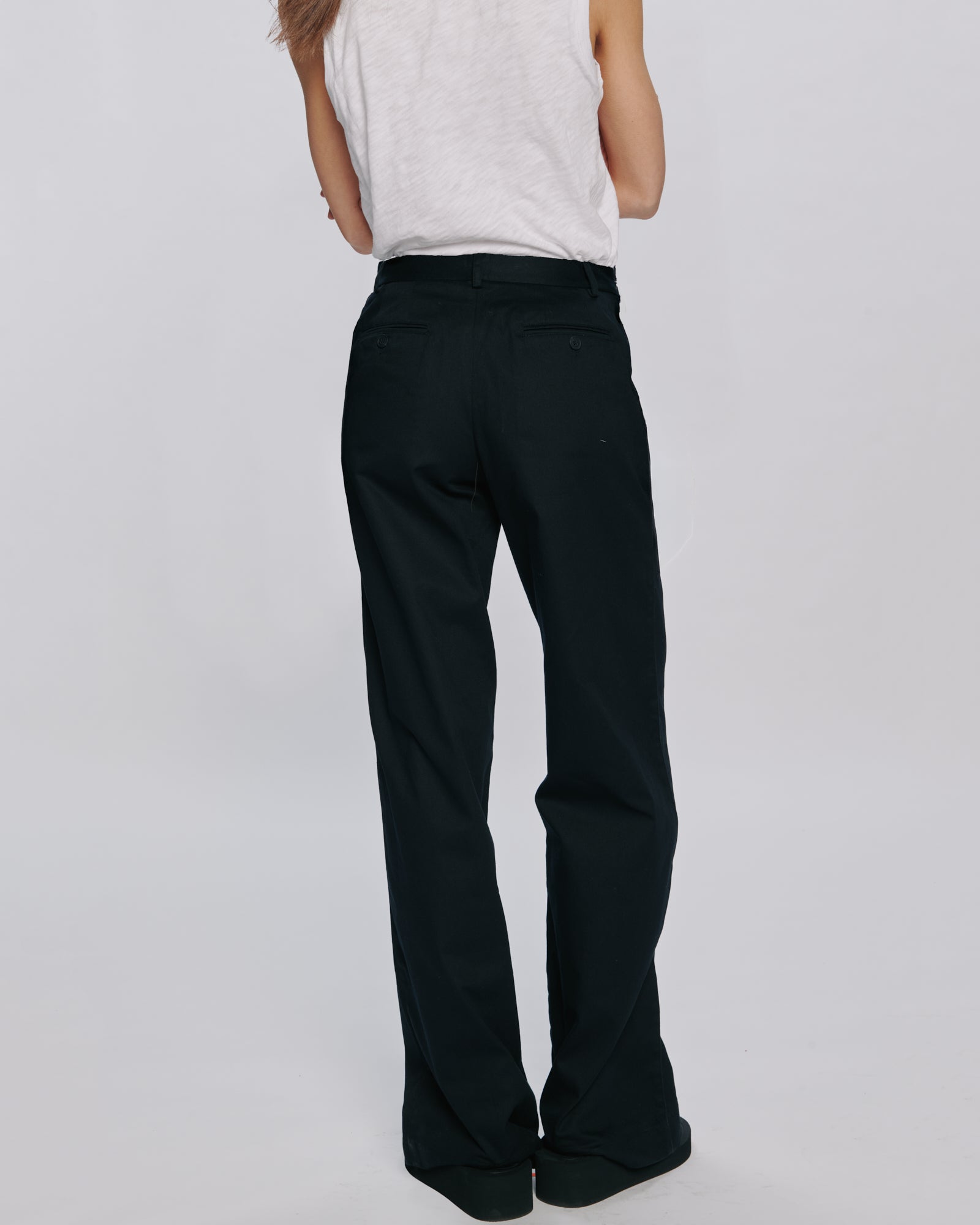Cotton Twill Leigh Pant - Black