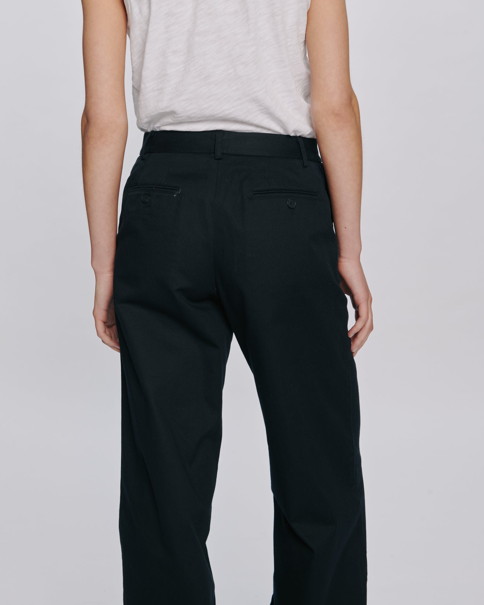 Cotton Twill Leigh Pant - Black