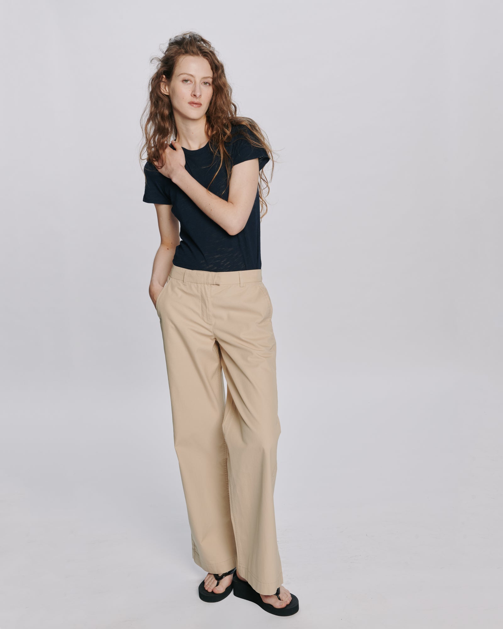 パンツ KLASICA 19ss cotton rummy pants Cotton Twill Leigh Pant - Macadamia – ATM Anthony Thomas Melillo