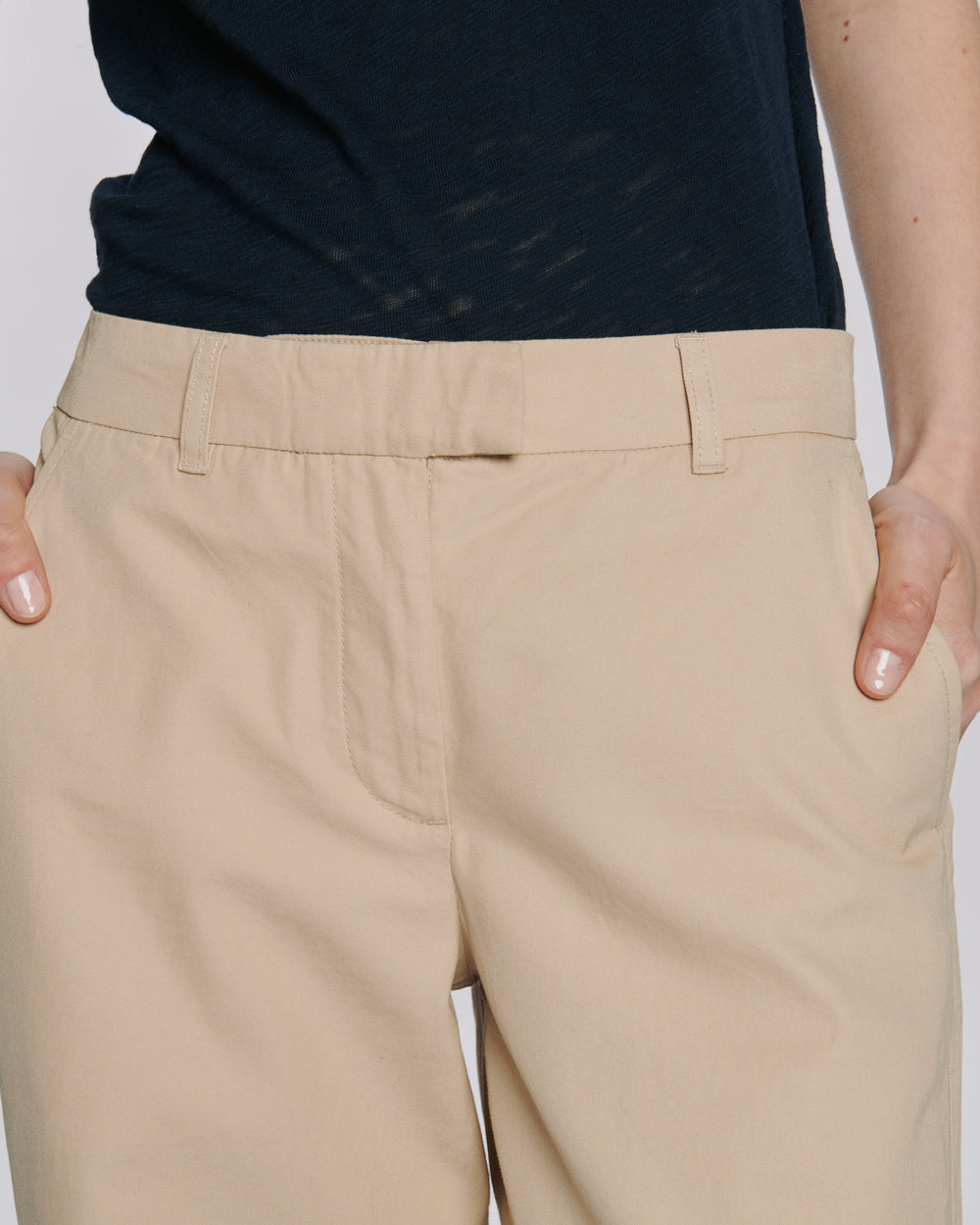 Cotton Twill Leigh Pant - Macadamia