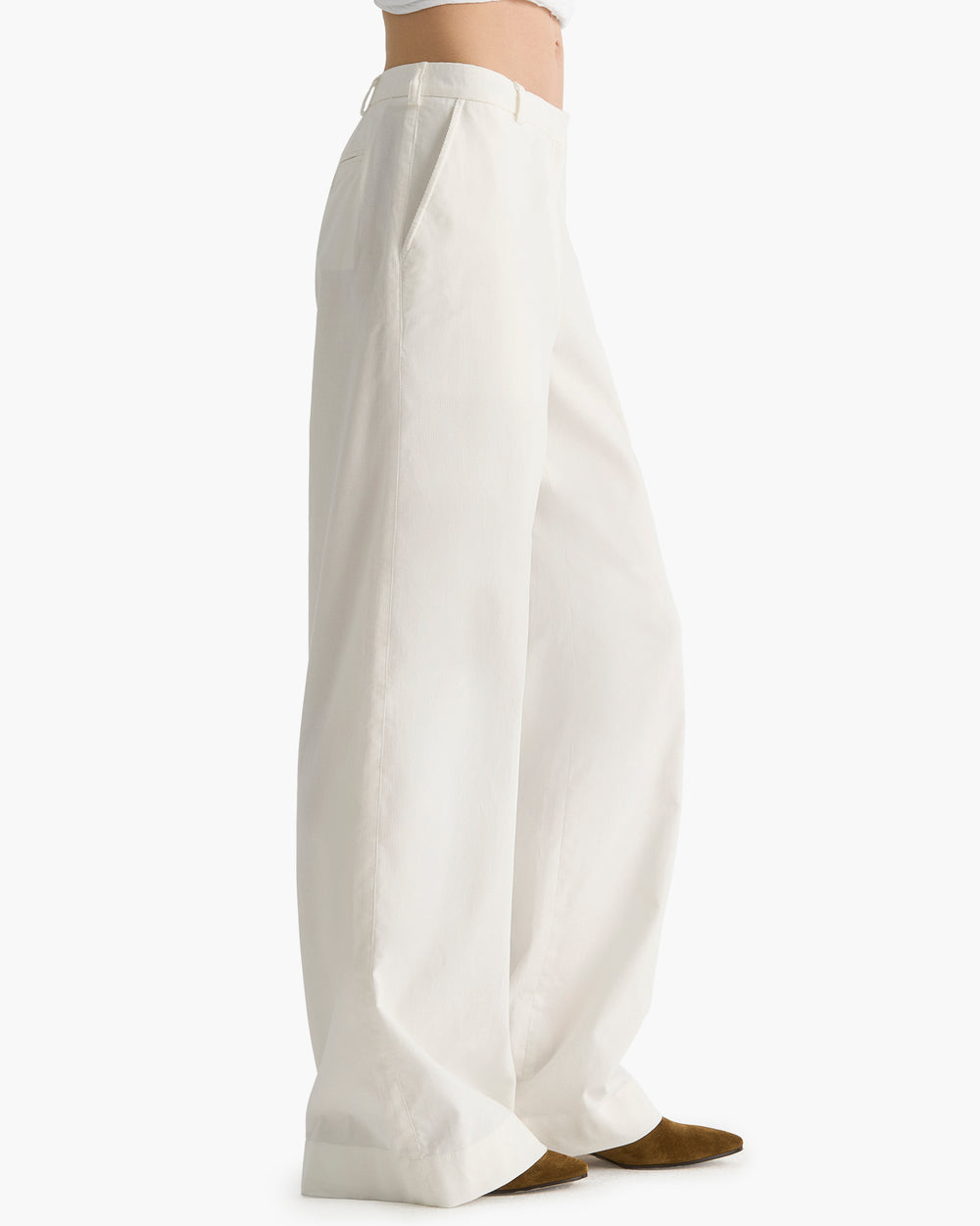 Corduroy Wide Leg Pant - Chalk