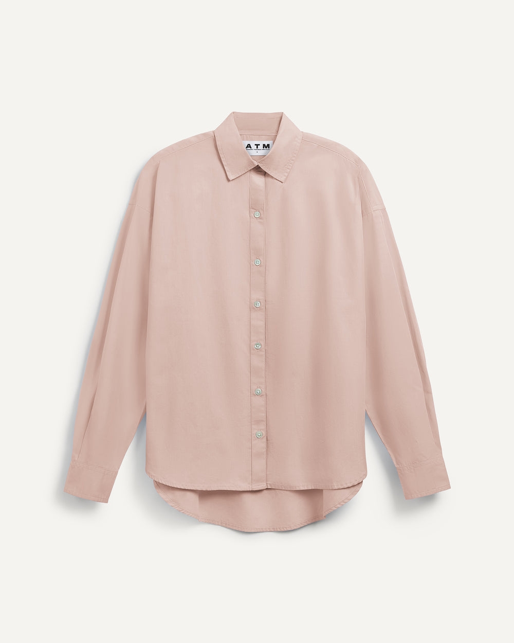 Cotton Poplin Boyfriend Shirt - Faded Rose