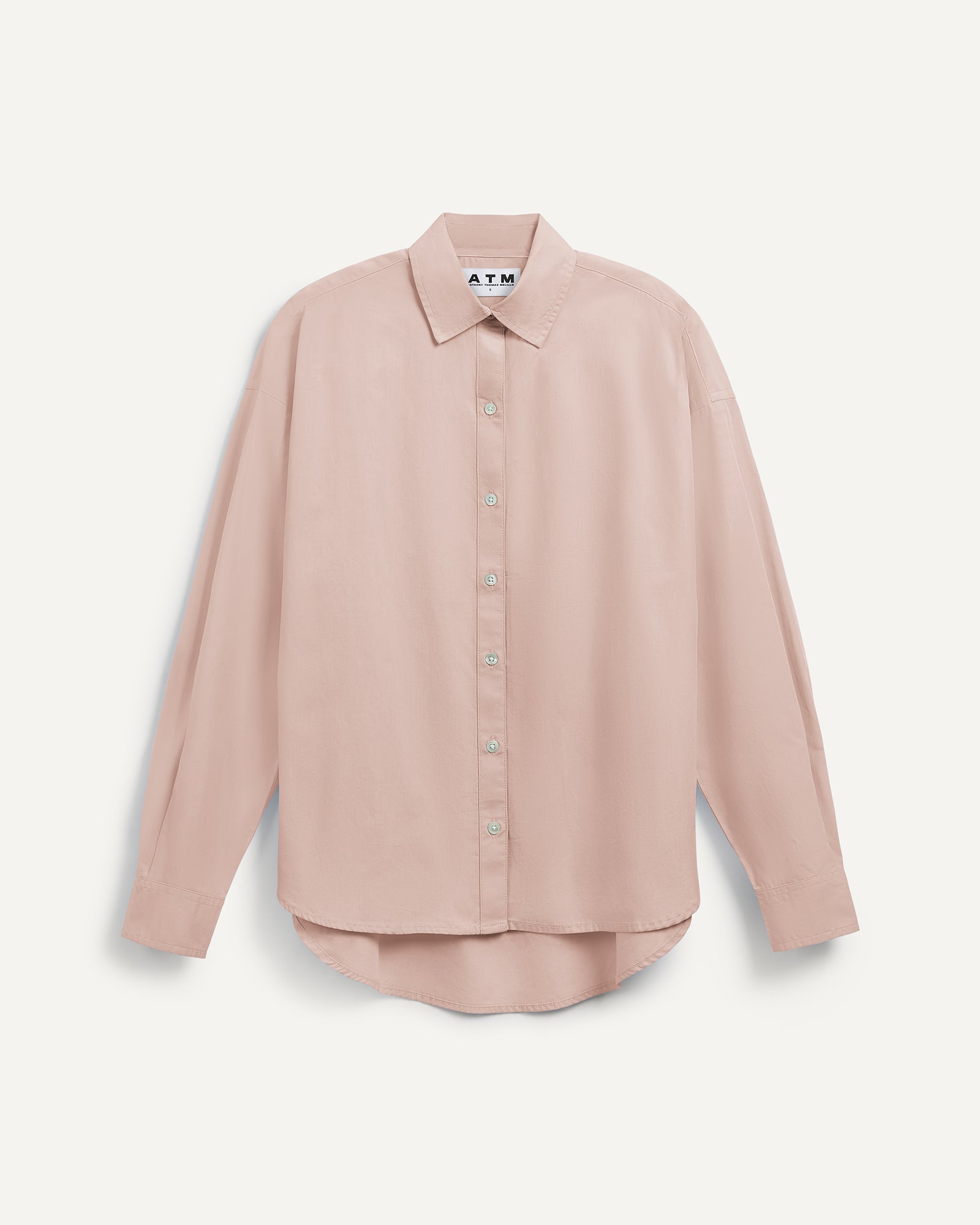 Cotton Poplin Boyfriend Shirt - Faded Rose