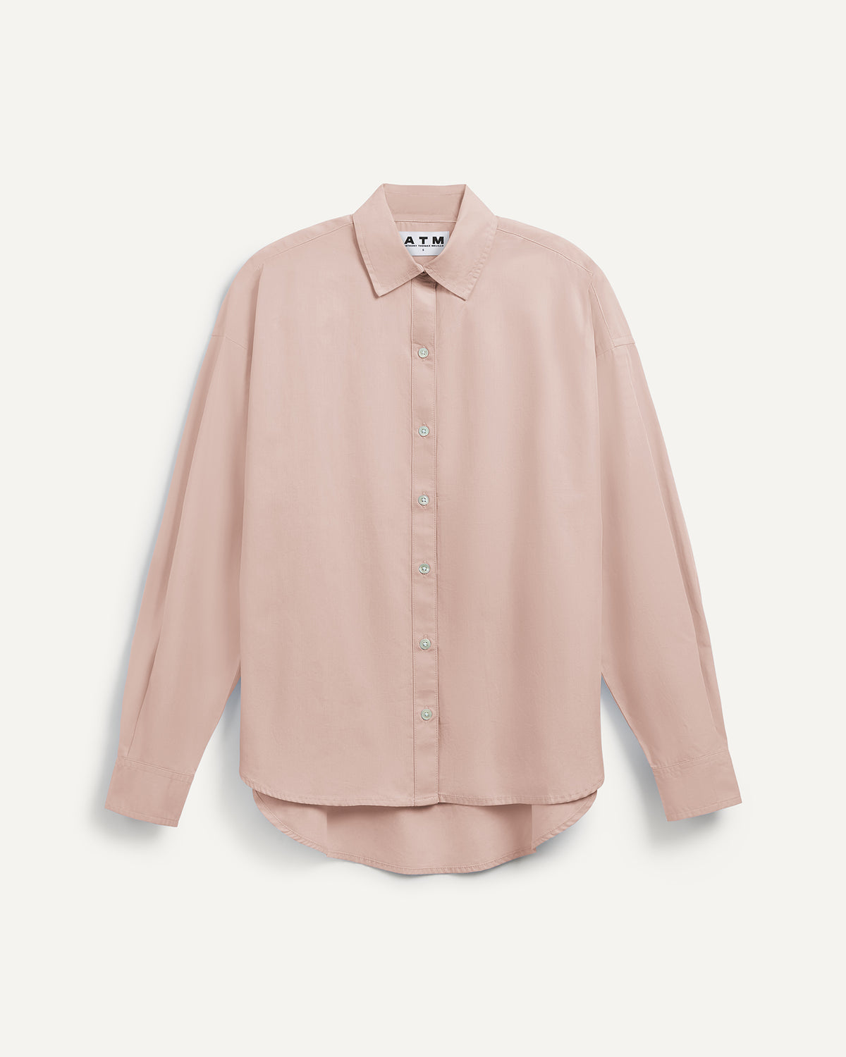 Cotton Poplin Boyfriend Shirt - Faded Rose