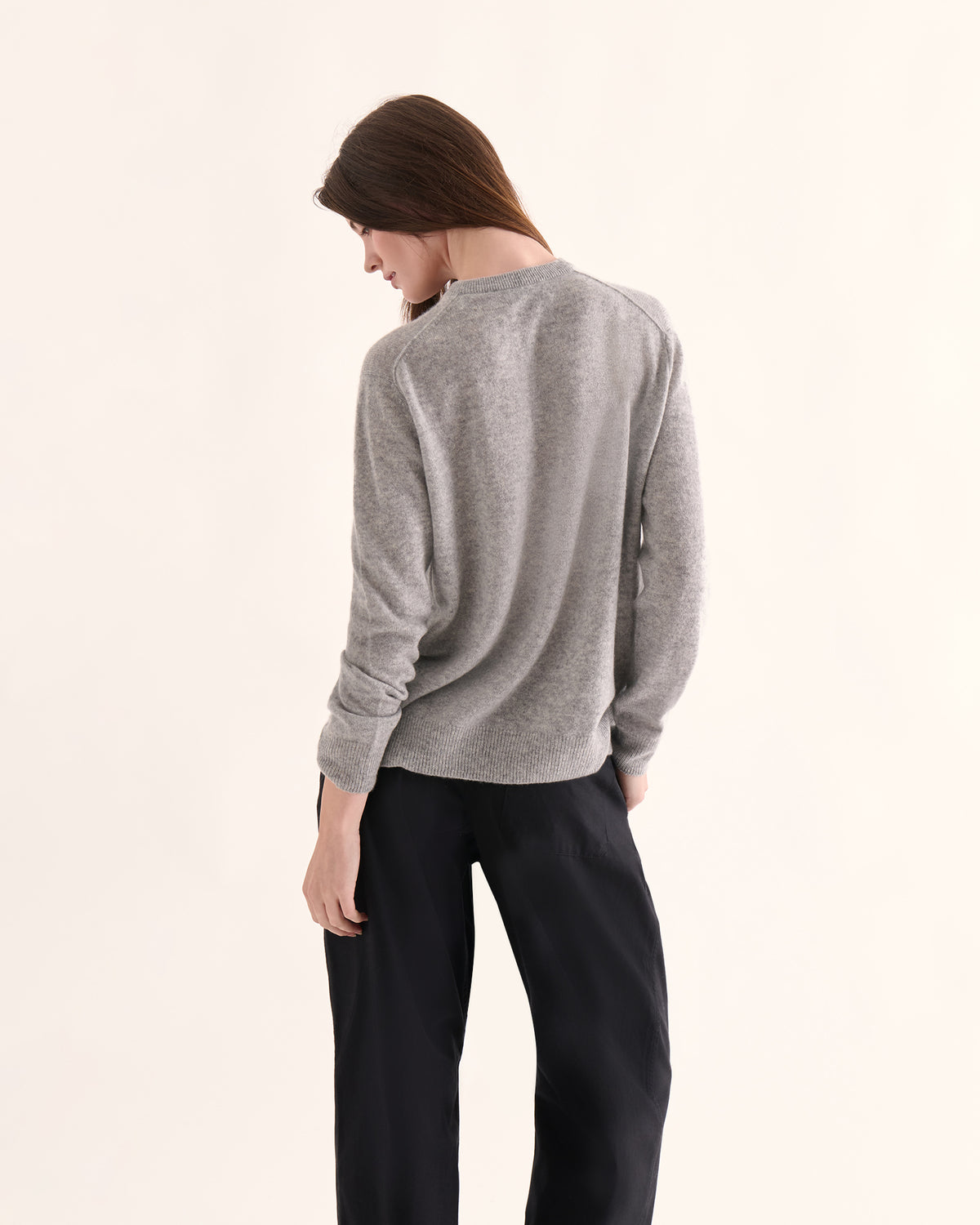 Cashmere Crew Neck Sweater - Grey Mist
