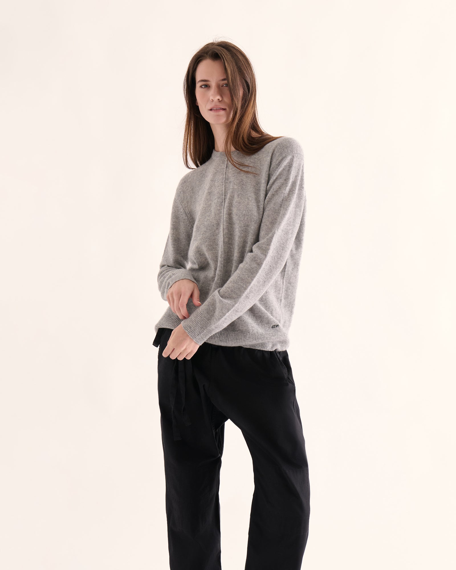 Cashmere Crew Neck Sweater - Grey Mist