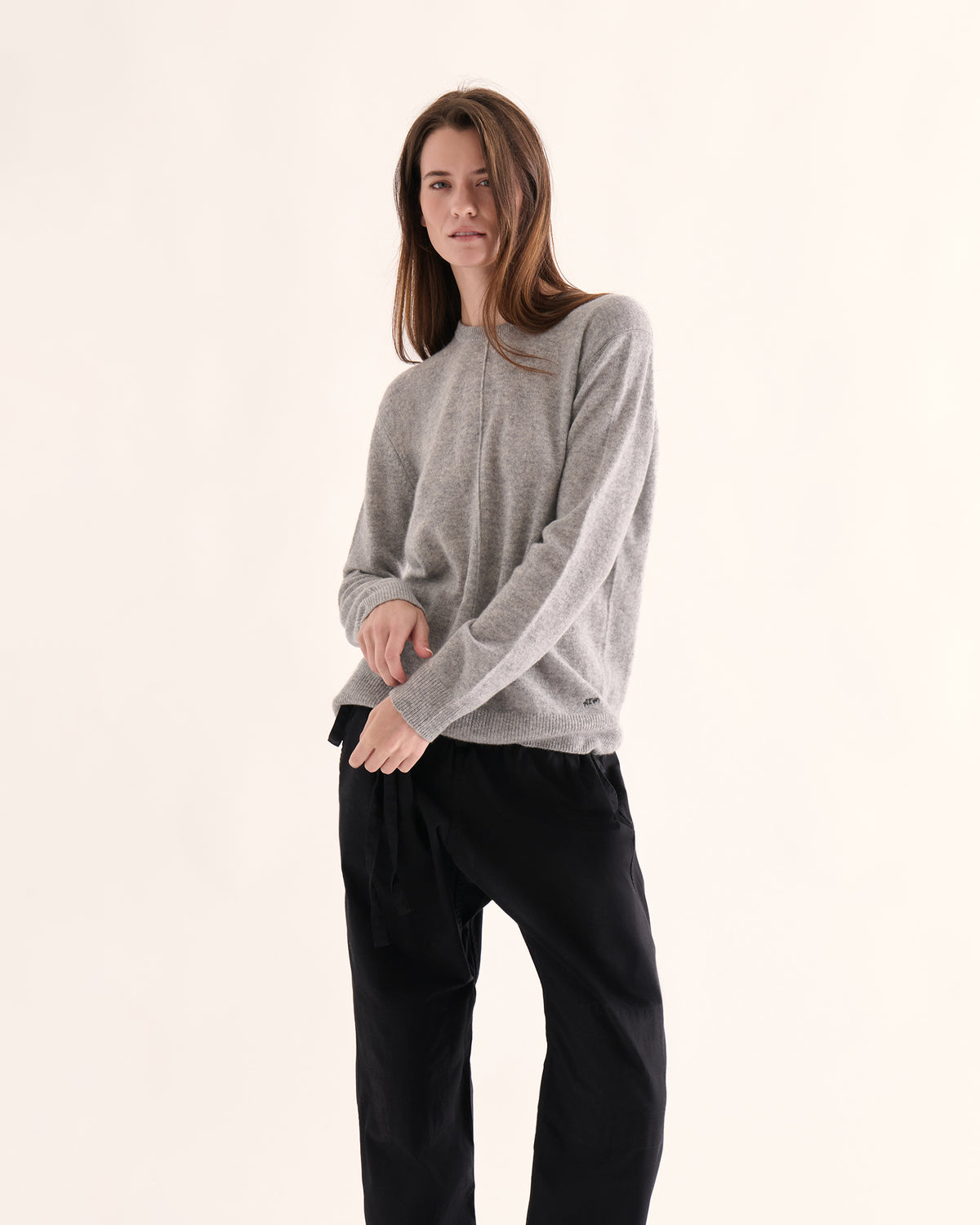 Cashmere Crew Neck Sweater - Grey Mist