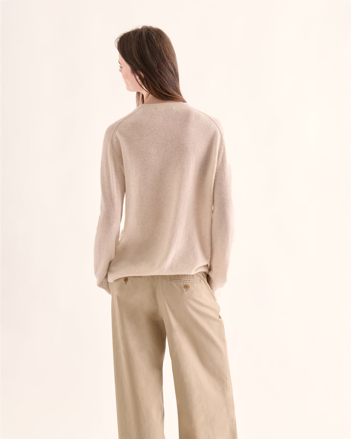 Cashmere Crew Neck Sweater - Oat