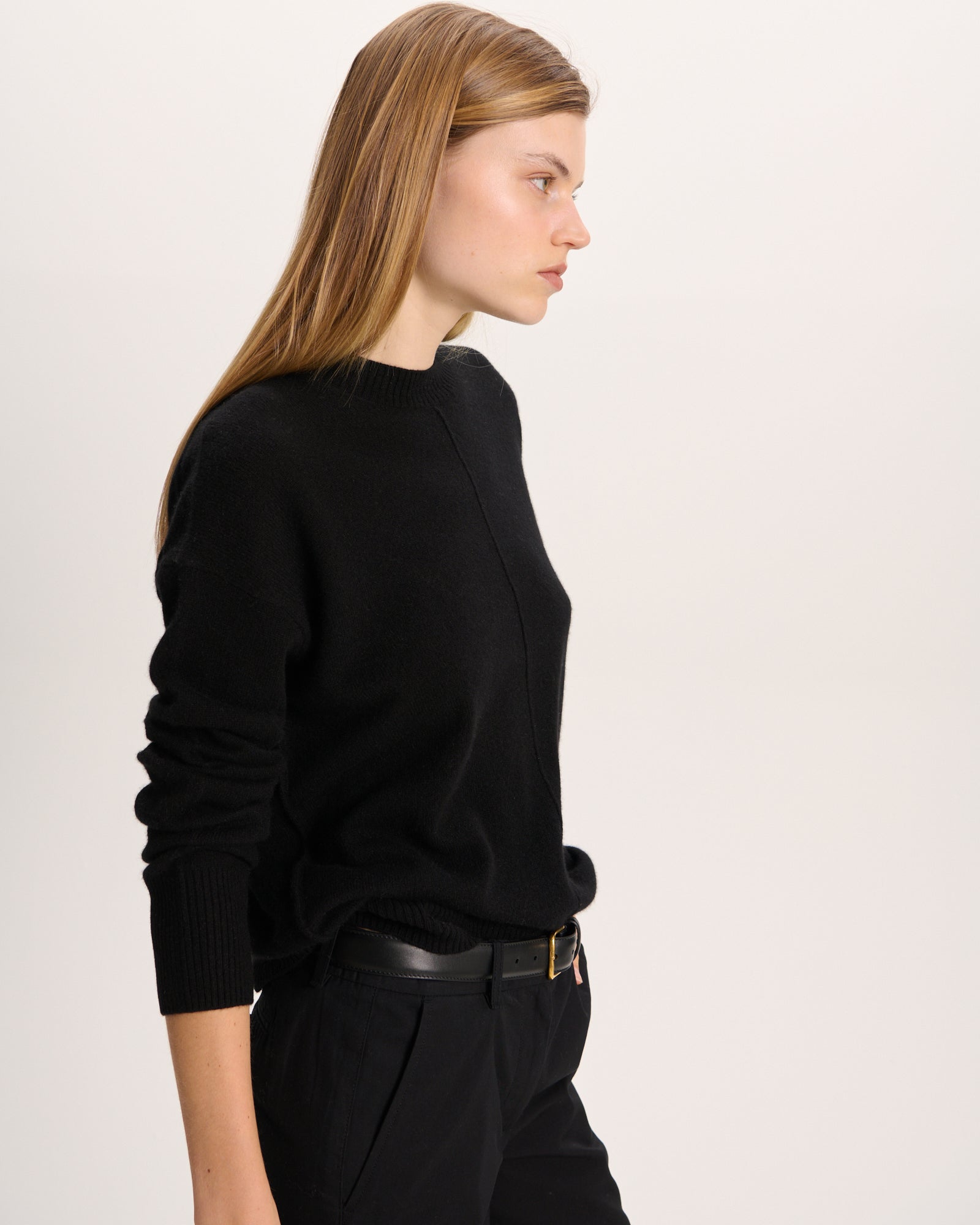 Cashmere Crew Neck Sweater - Black
