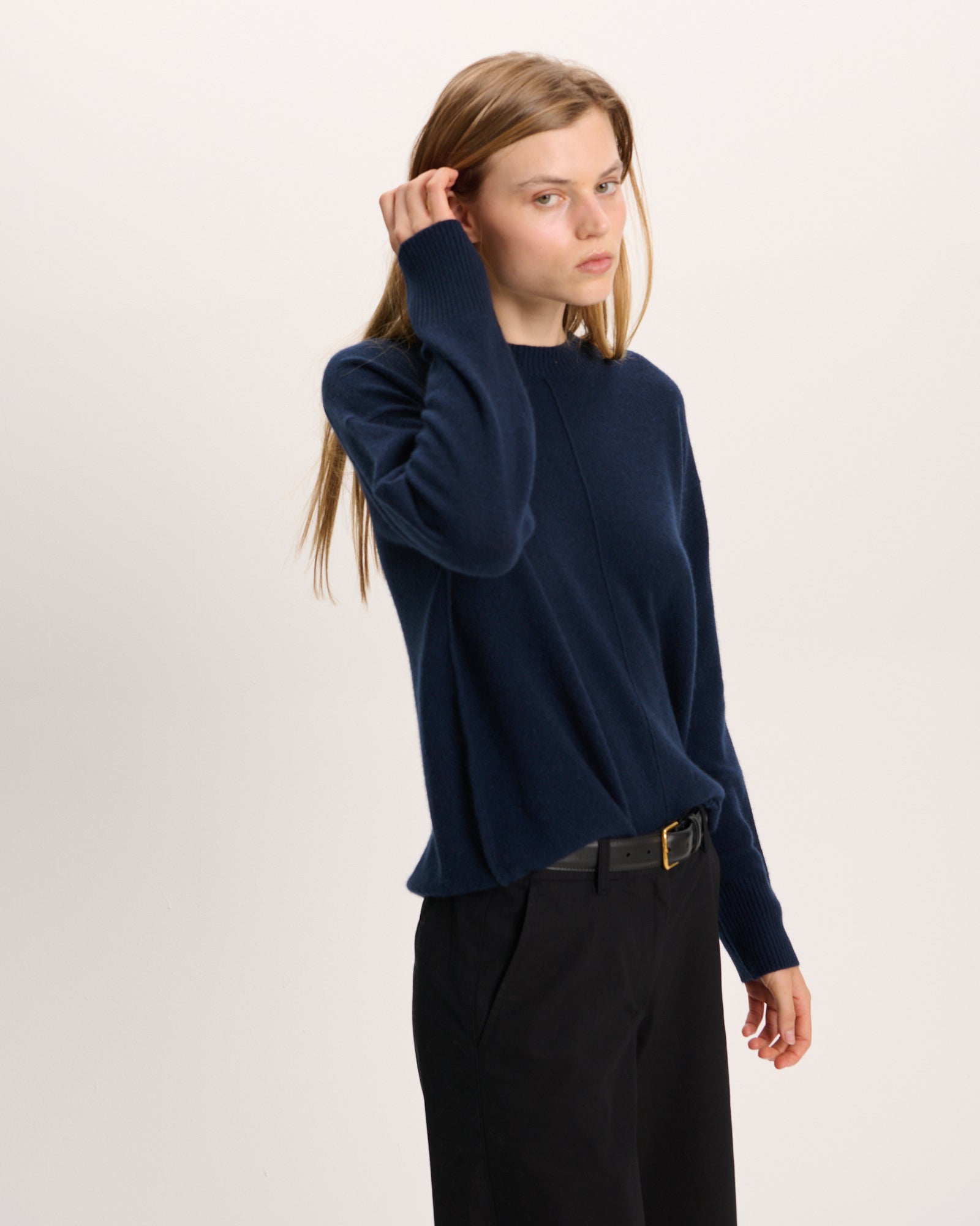 Cashmere Crew Neck Sweater - Midnight