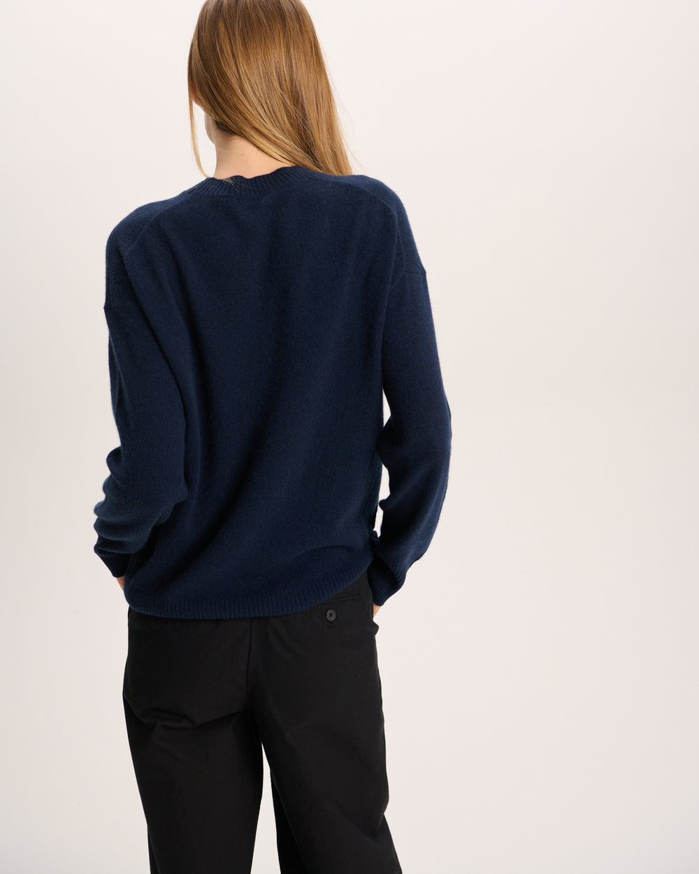 Cashmere Crew Neck Sweater - Midnight