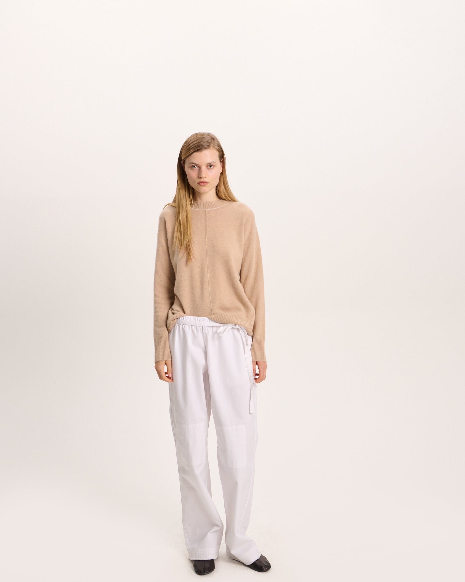 Cashmere Crew Neck Sweater - Fawn