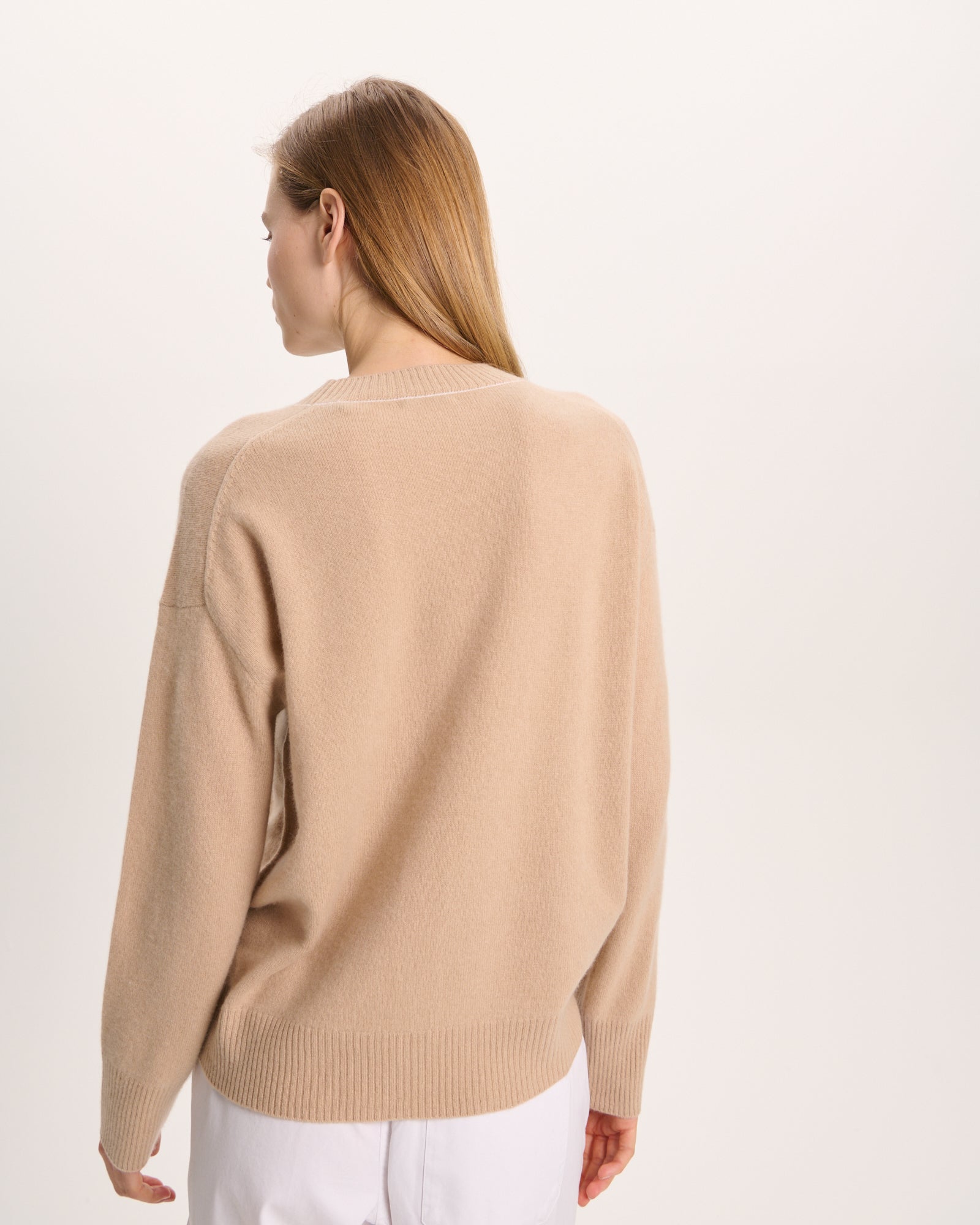Cashmere Crew Neck Sweater - Fawn