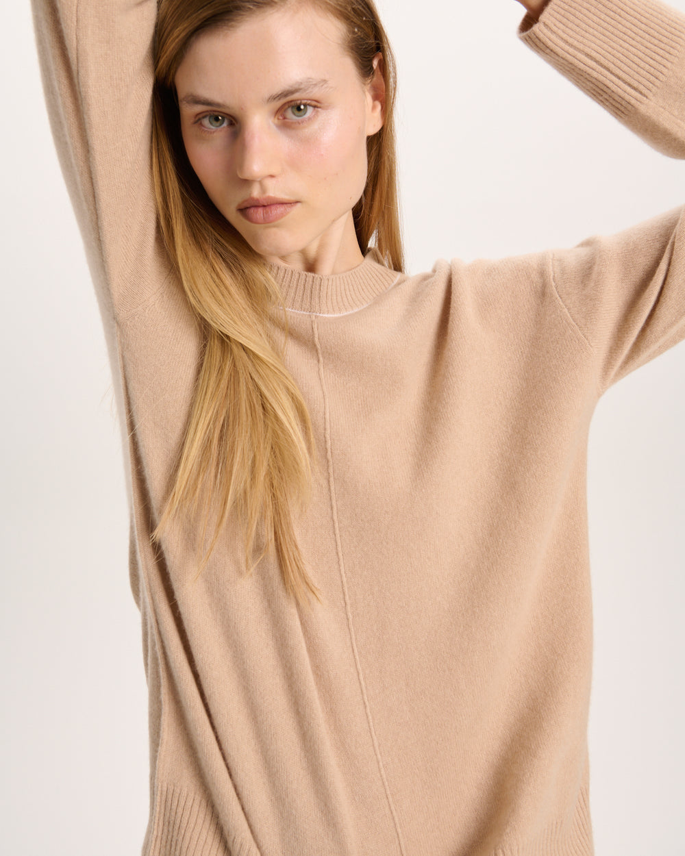 Cashmere Crew Neck Sweater - Fawn