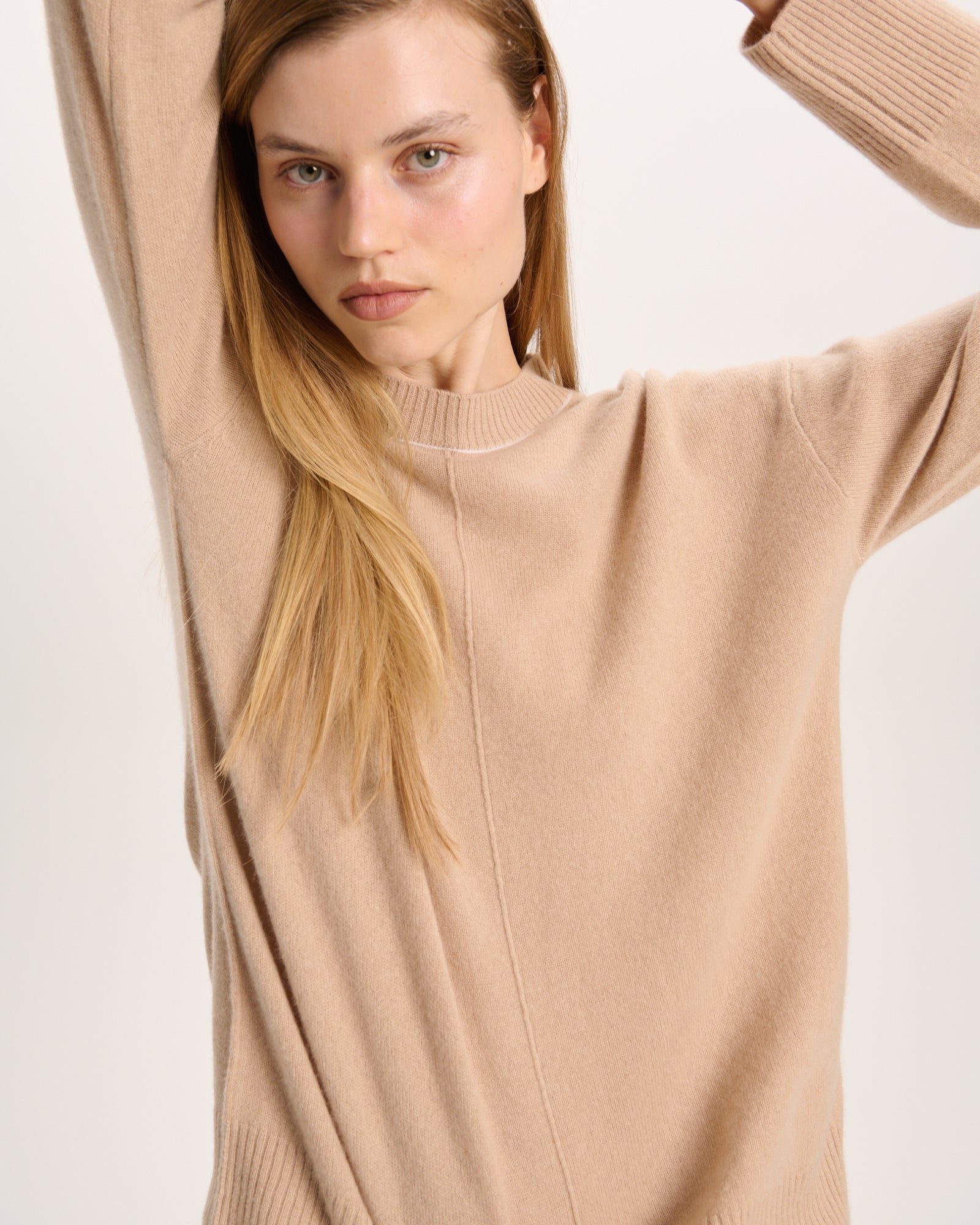 Cashmere Crew Neck Sweater - Fawn