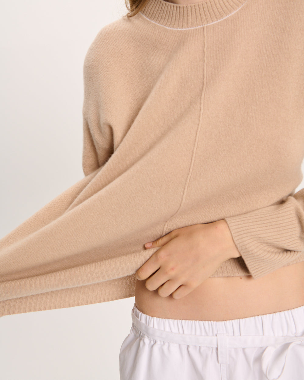 Cashmere Crew Neck Sweater - Fawn