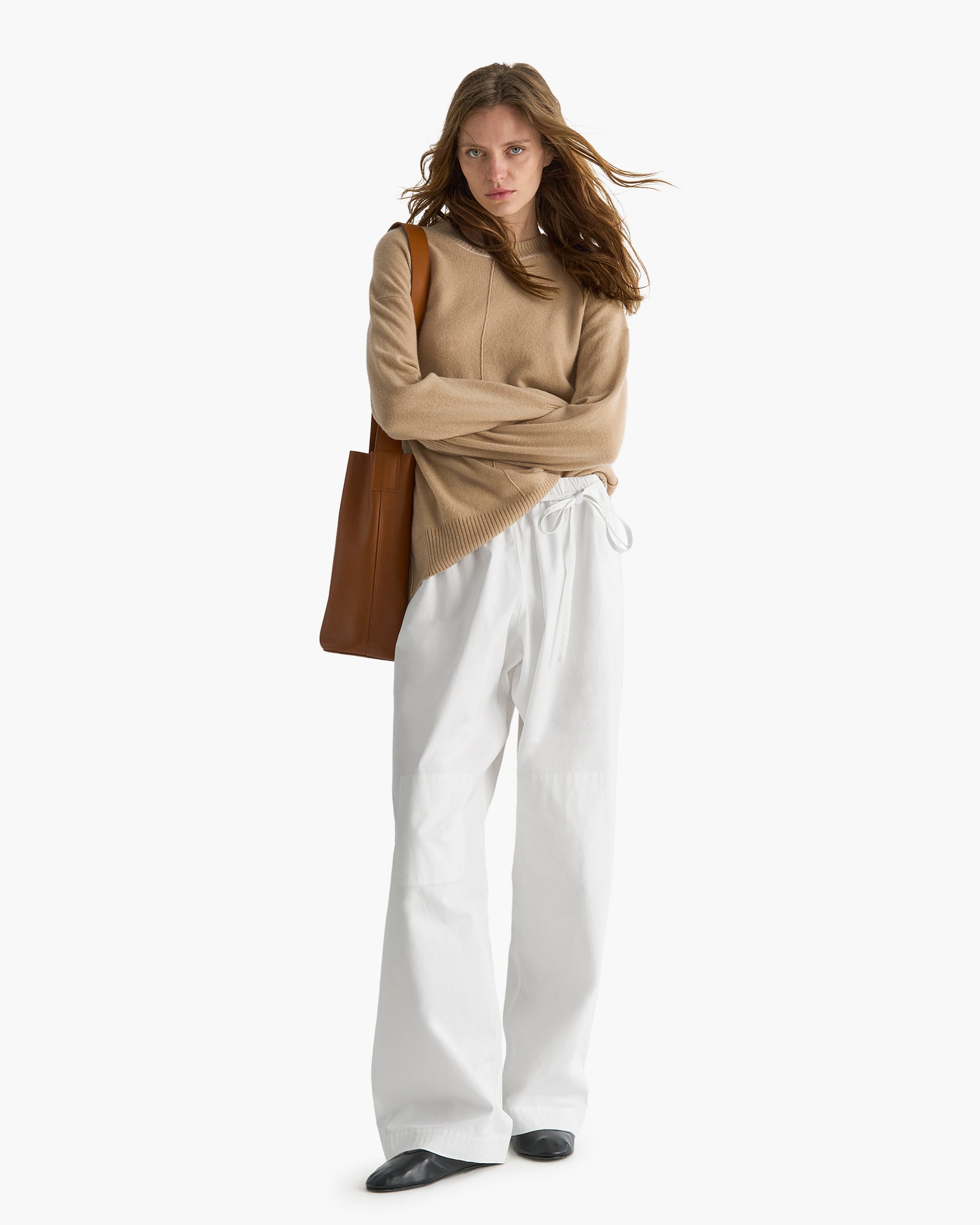 Cashmere Crew Neck Sweater - Fawn
