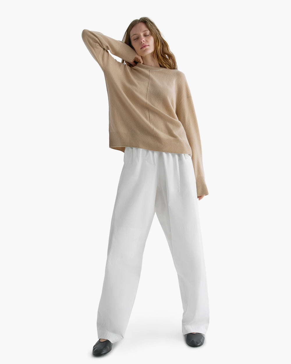 Cashmere Crew Neck Sweater - Fawn
