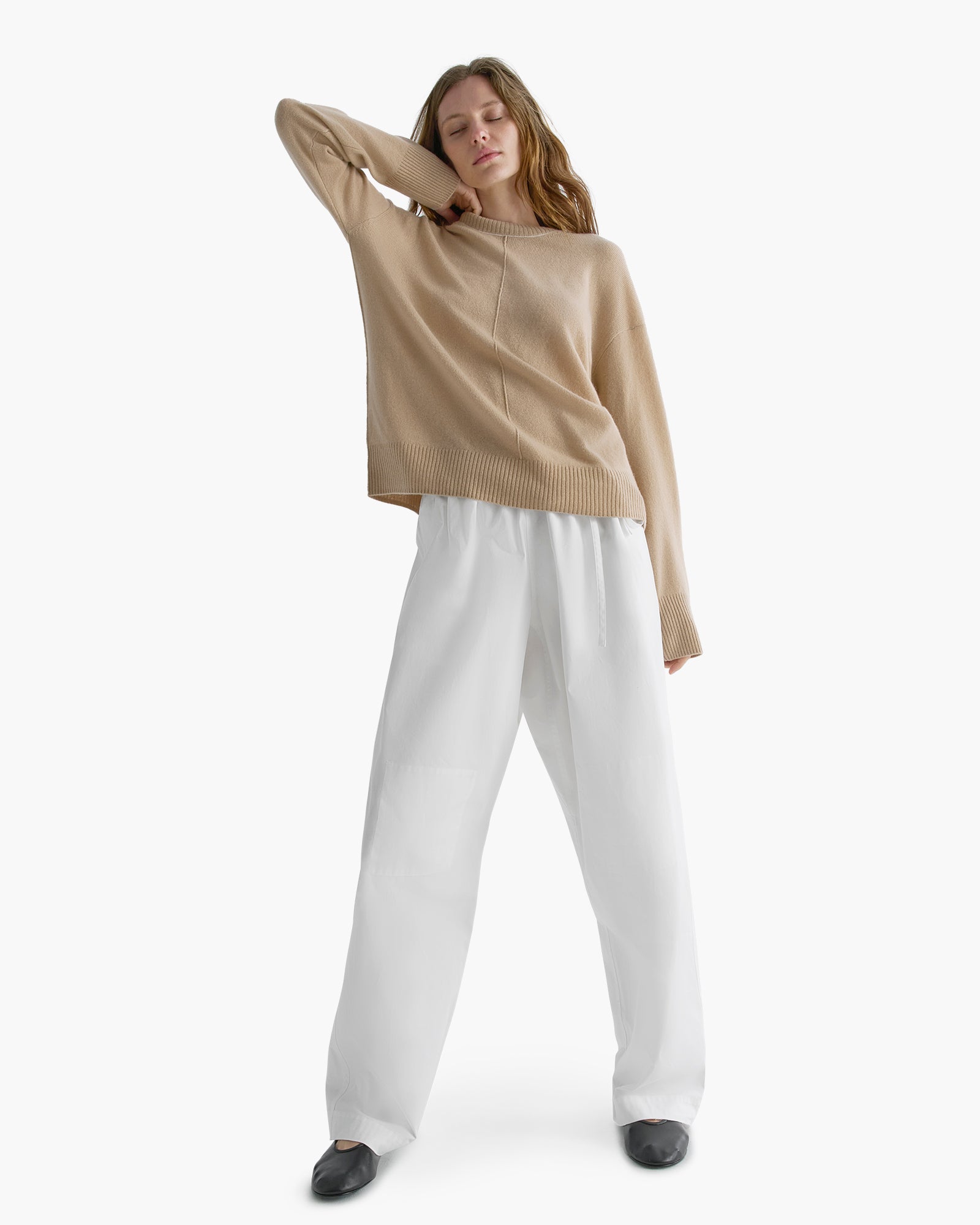 Cashmere Crew Neck Sweater - Fawn