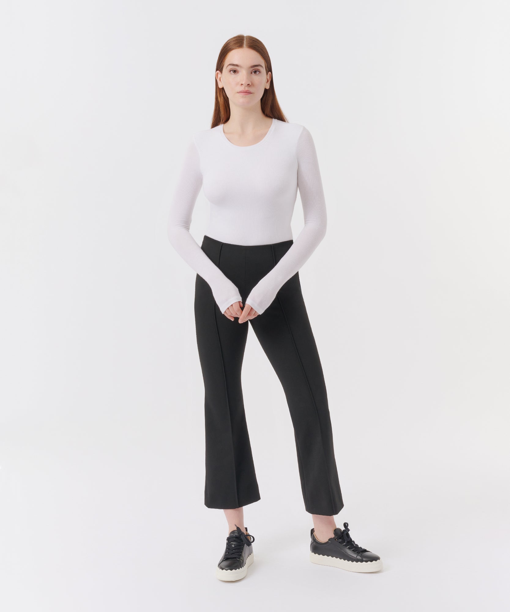  Black Ponte Kick Flare Pant | Women's Pants by ATM Anthony Thomas Melillo