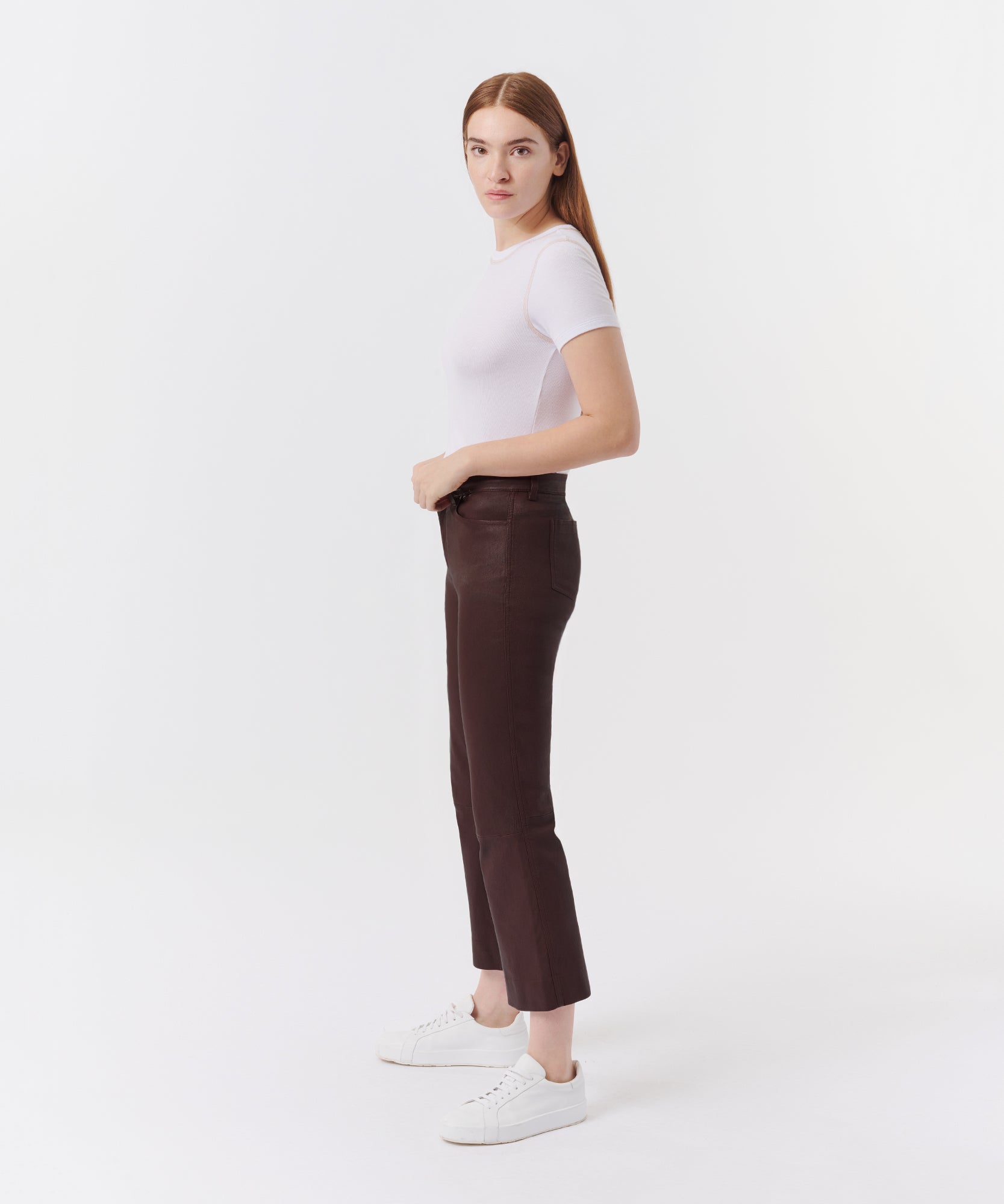 Womens AERON brown Cropped Meltemi Tailored Trousers | Harrods UK