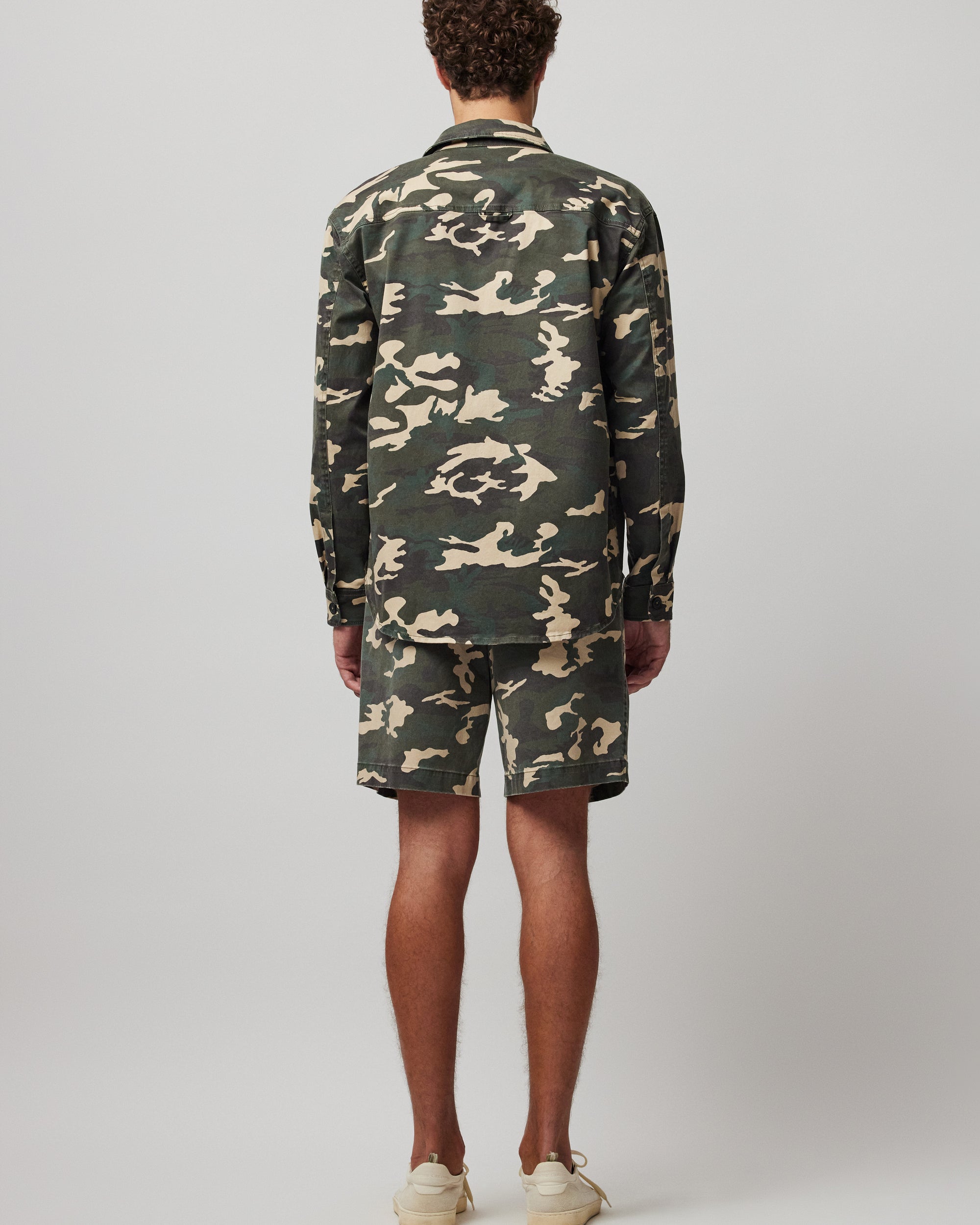 Cotton Twill with Camo Print Shorts - Classic Camo