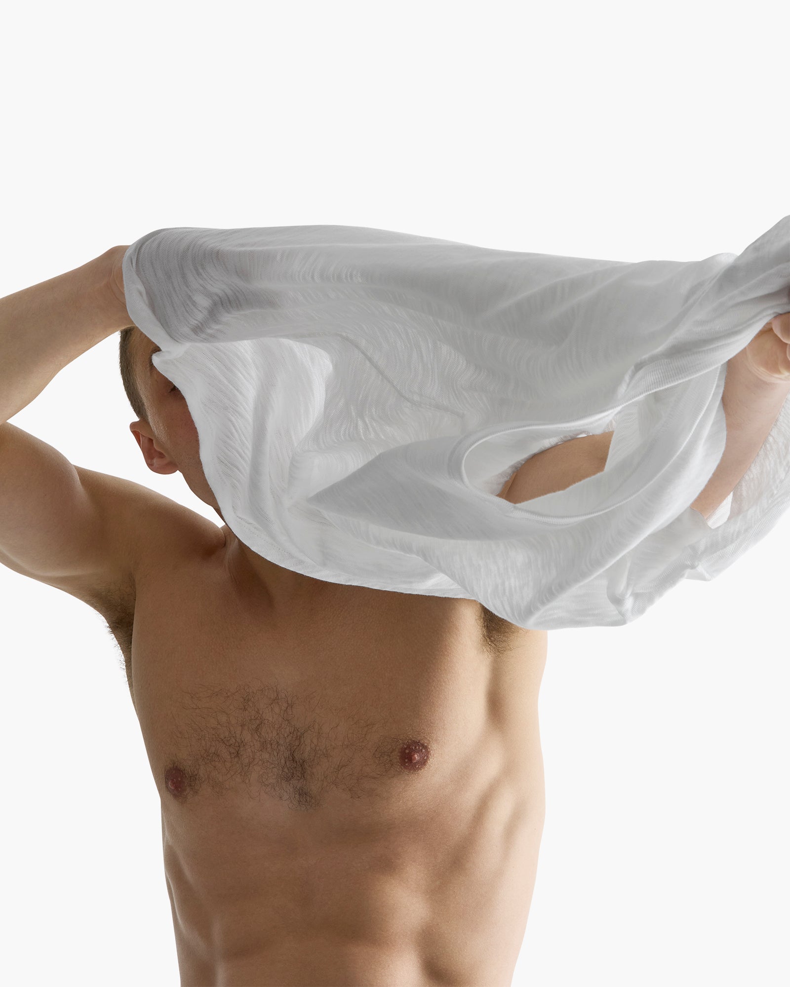 Slub Jersey V-Neck Tee - White