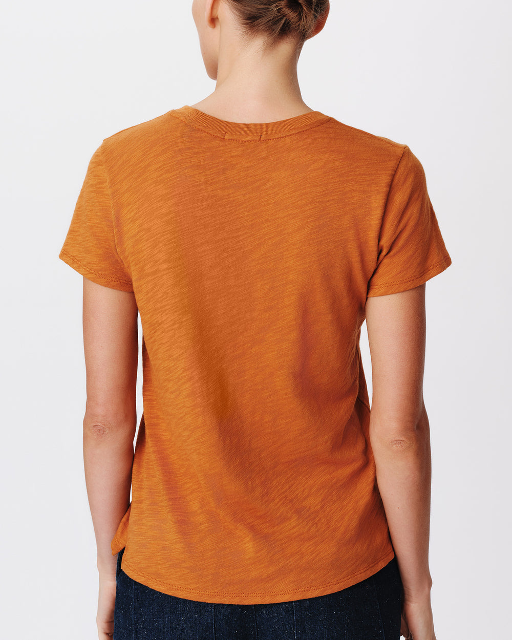 Slub Jersey Schoolboy Short Sleeve Crew Neck Tee |  Women's Short Sleeve T-Shirt by ATM Anthony Thomas Melillo