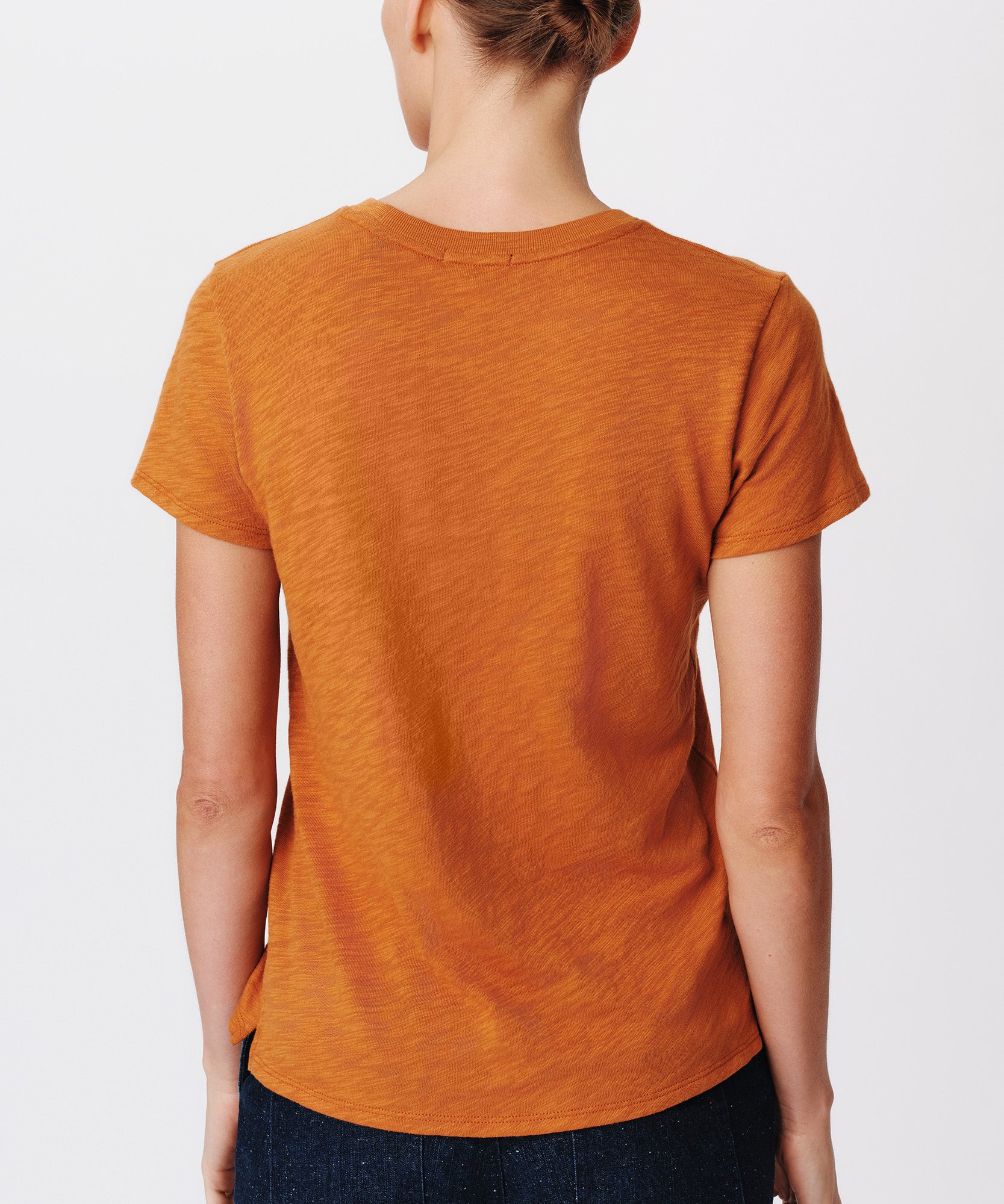 Slub Jersey Schoolboy Short Sleeve Crew Neck Tee |  Women's Short Sleeve T-Shirt by ATM Anthony Thomas Melillo
