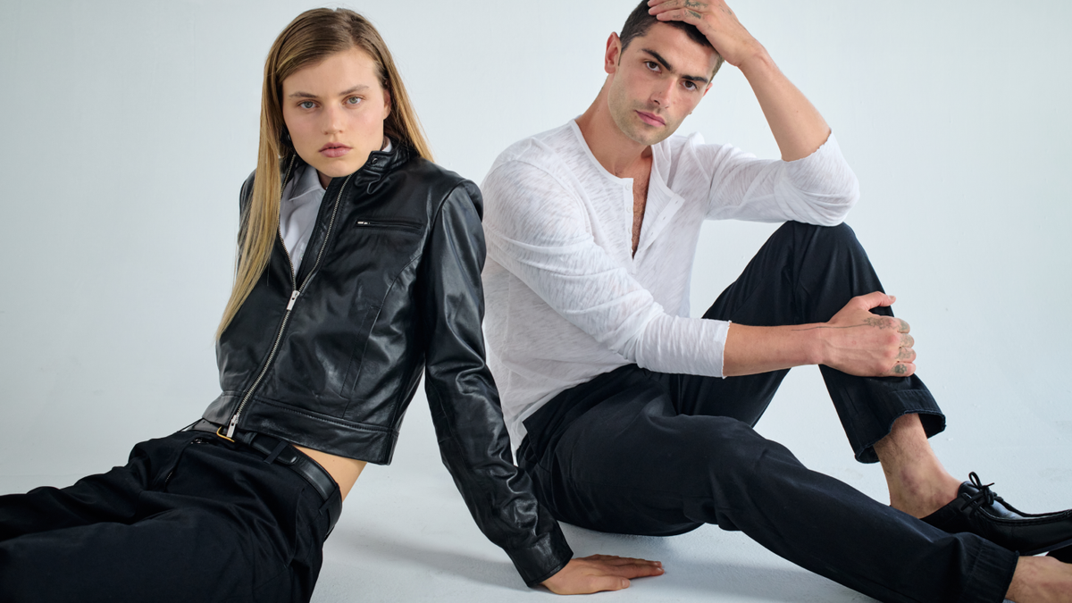 Man and Woman wearing ATM fall collection