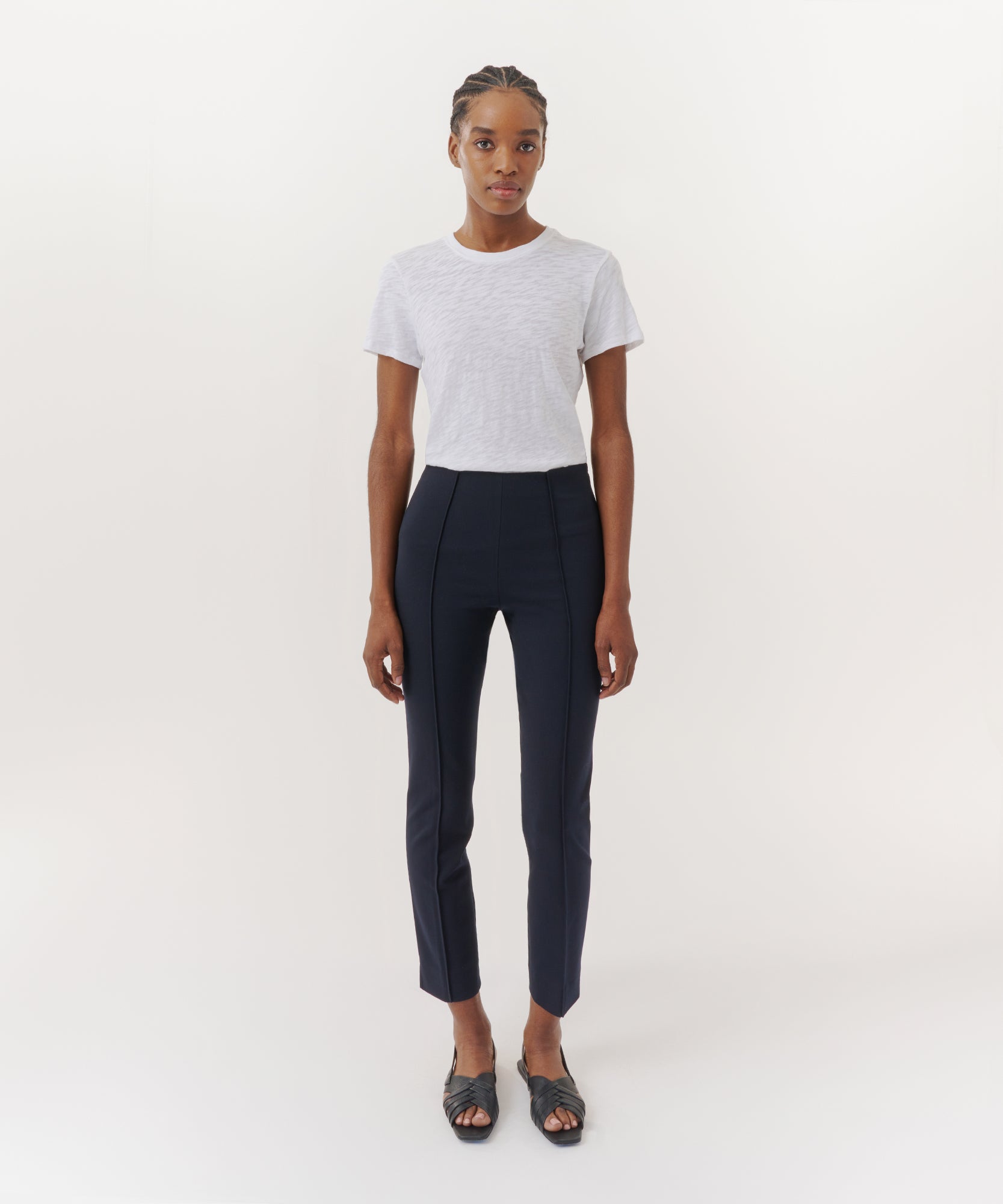 Breanna scuba cropped pant  navy  Styling You The Label
