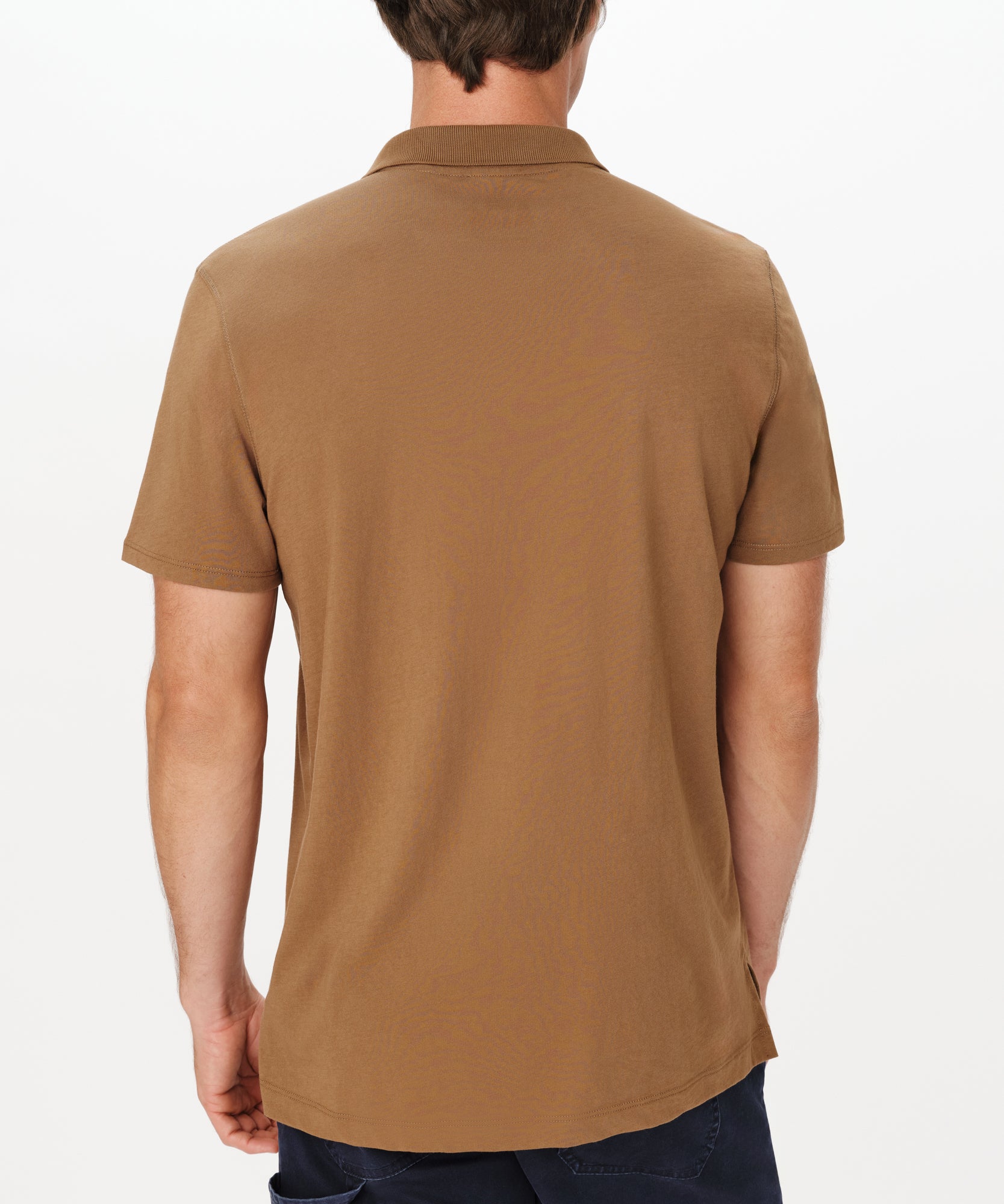 Espresso Classic Jersey Short Sleeve Polo |  Men's Polo Shirt by ATM Anthony Thomas Melillo