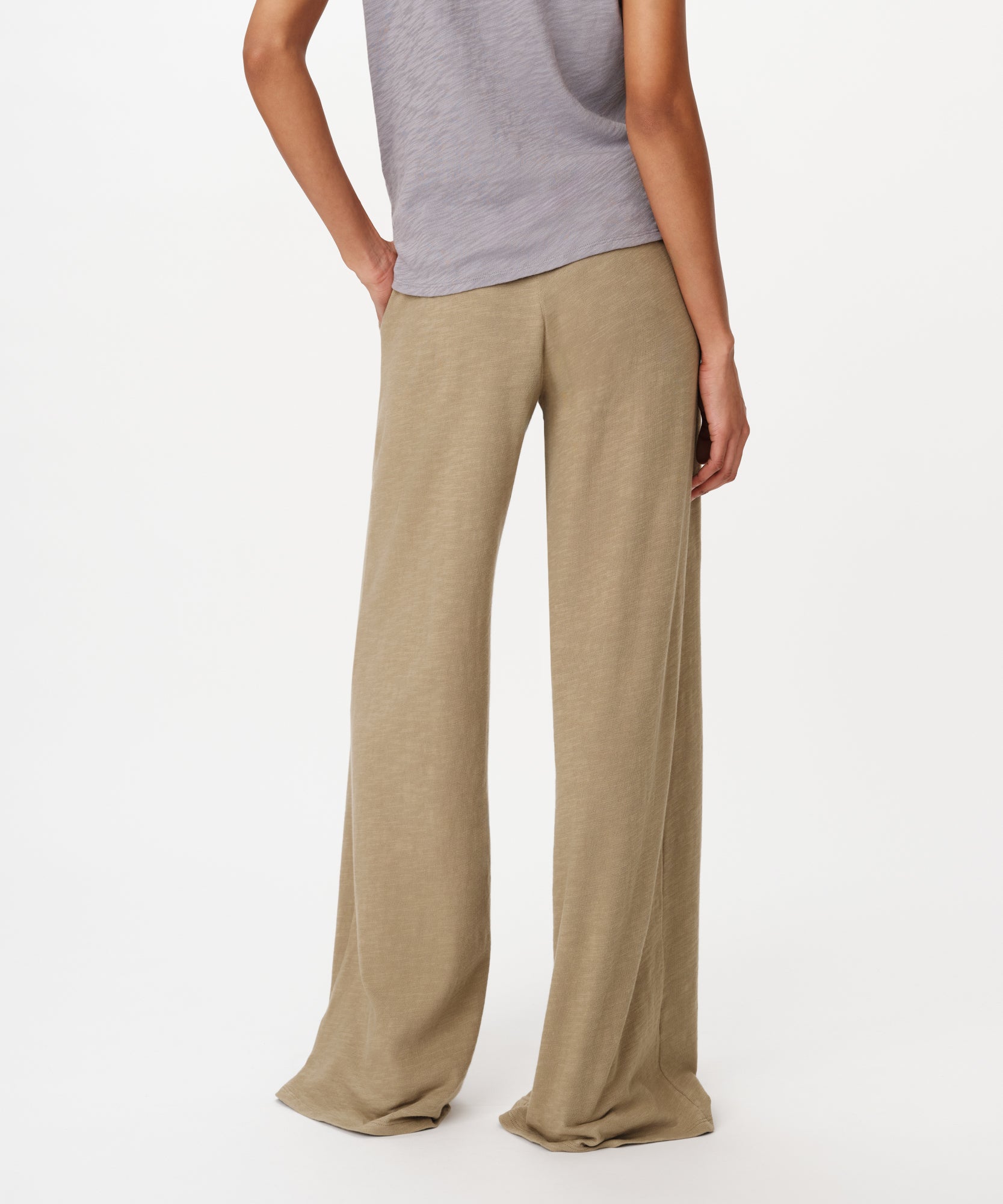 Faded Army Heavy Slub Jersey Wide Leg Pant |  Women's Pants by ATM Anthony Thomas Melillo
